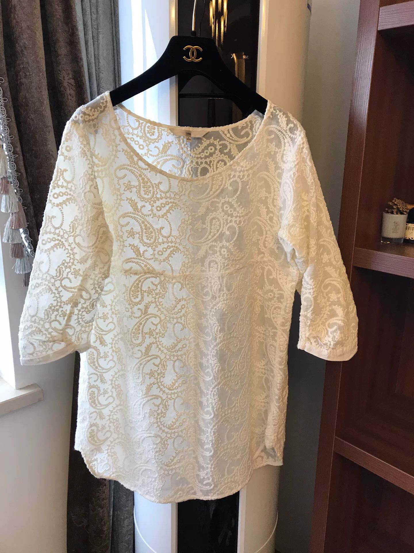 Other Less Women's Cotton Lace Top Size M / US 6-8 / IT 42-44 - 1 Thumbnail