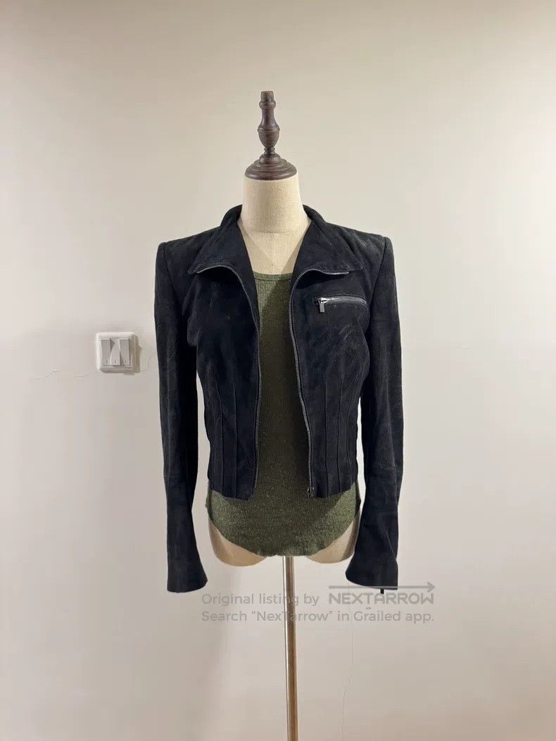 Haider Ackermann Haider Ackermann Black Stand Collar Leather Jacket Size XS / US 0-2 / IT 36-38 - 3 Thumbnail