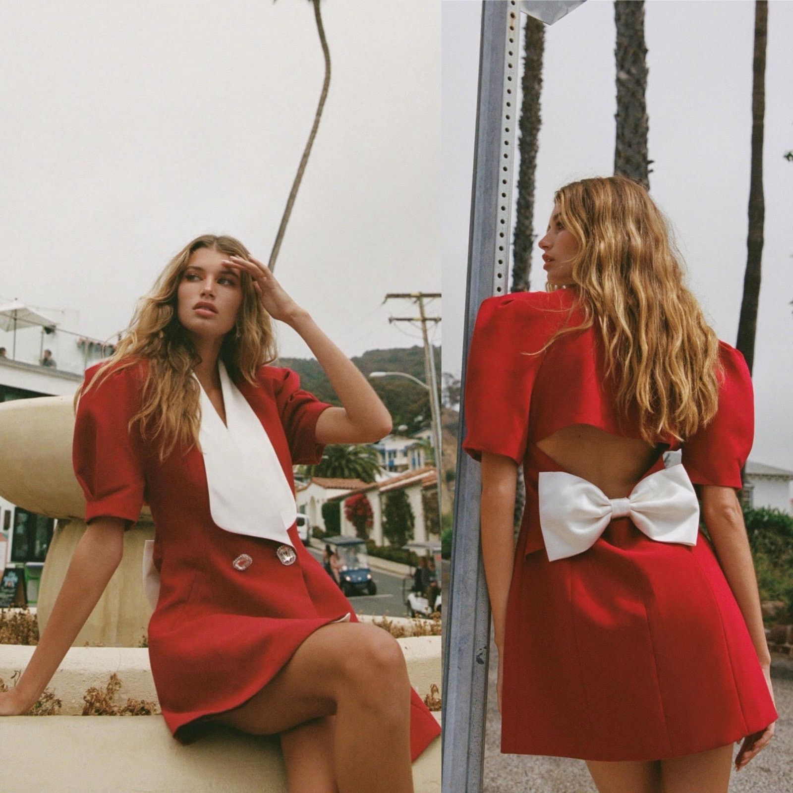 Other New Nana Jacqueline Alia Mini Blazer Open Back Bow Dress XS Size XS / US 0-2 / IT 36-38 - 1 Thumbnail