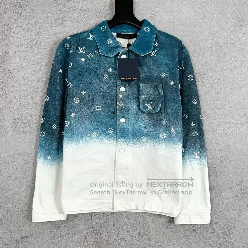 Louis Vuitton Louis Vuitton Starry Sky Gradient Full Print Denim Jacket Size US M / EU 48-50 / 2 - 1 Thumbnail