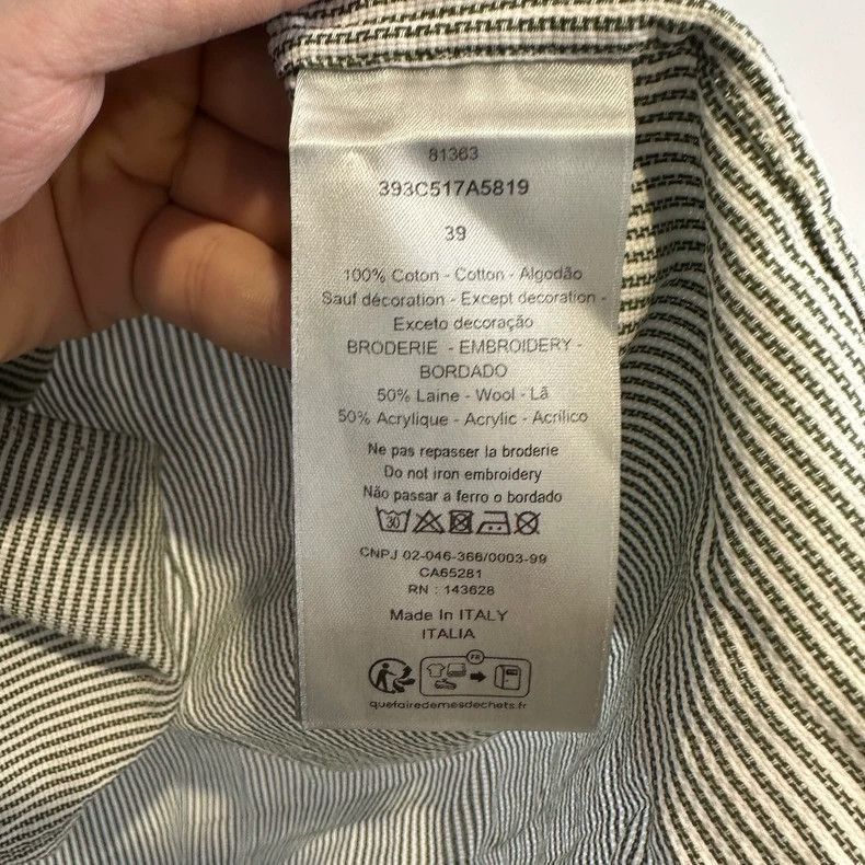 Dior Dior SS23 Tears Logo Stripe Long Sleeve Shirt Size US M / EU 48-50 / 2 - 8 Thumbnail