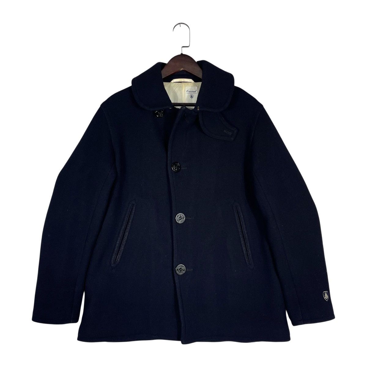 Orcival Vintage ORCIVAL France Wool Pea Coat Jacket Size US L / EU 52-54 / 3 - 1 Thumbnail