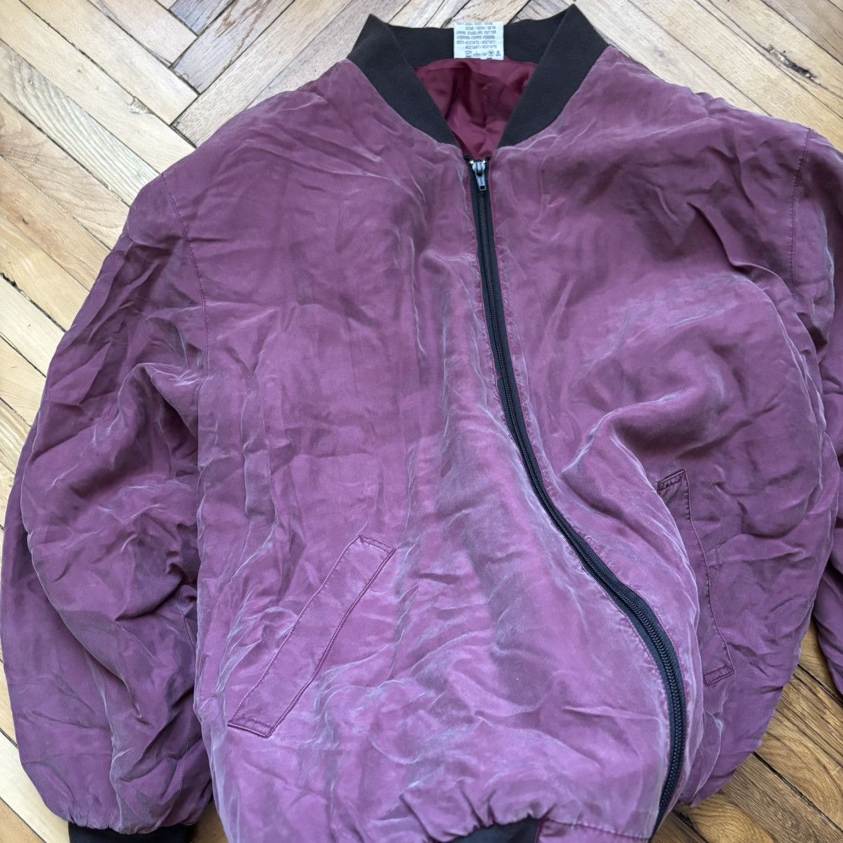 Vintage Vintage 90’s Silk Bomber Jacket Size US M / EU 48-50 / 2 - 3 Thumbnail