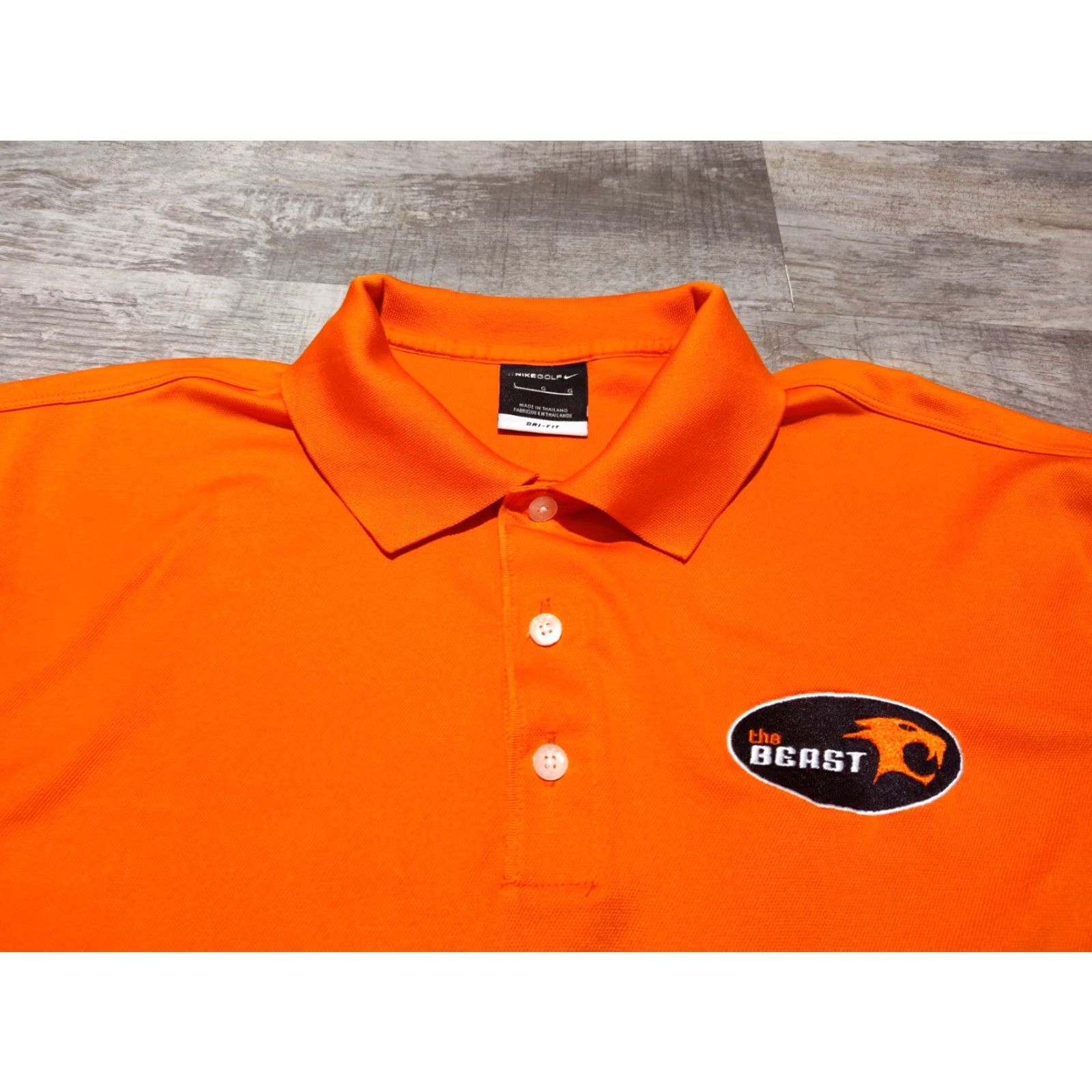 Nike Nike Dri-fit Polo Golf Shirt The Beast Embroidered Orange EUC Size L Men's Nike Dri-FIT Polo Golf Shirt The Beast Embroidered Orange L Size US L / EU 52-54 / 3 - 5 Thumbnail