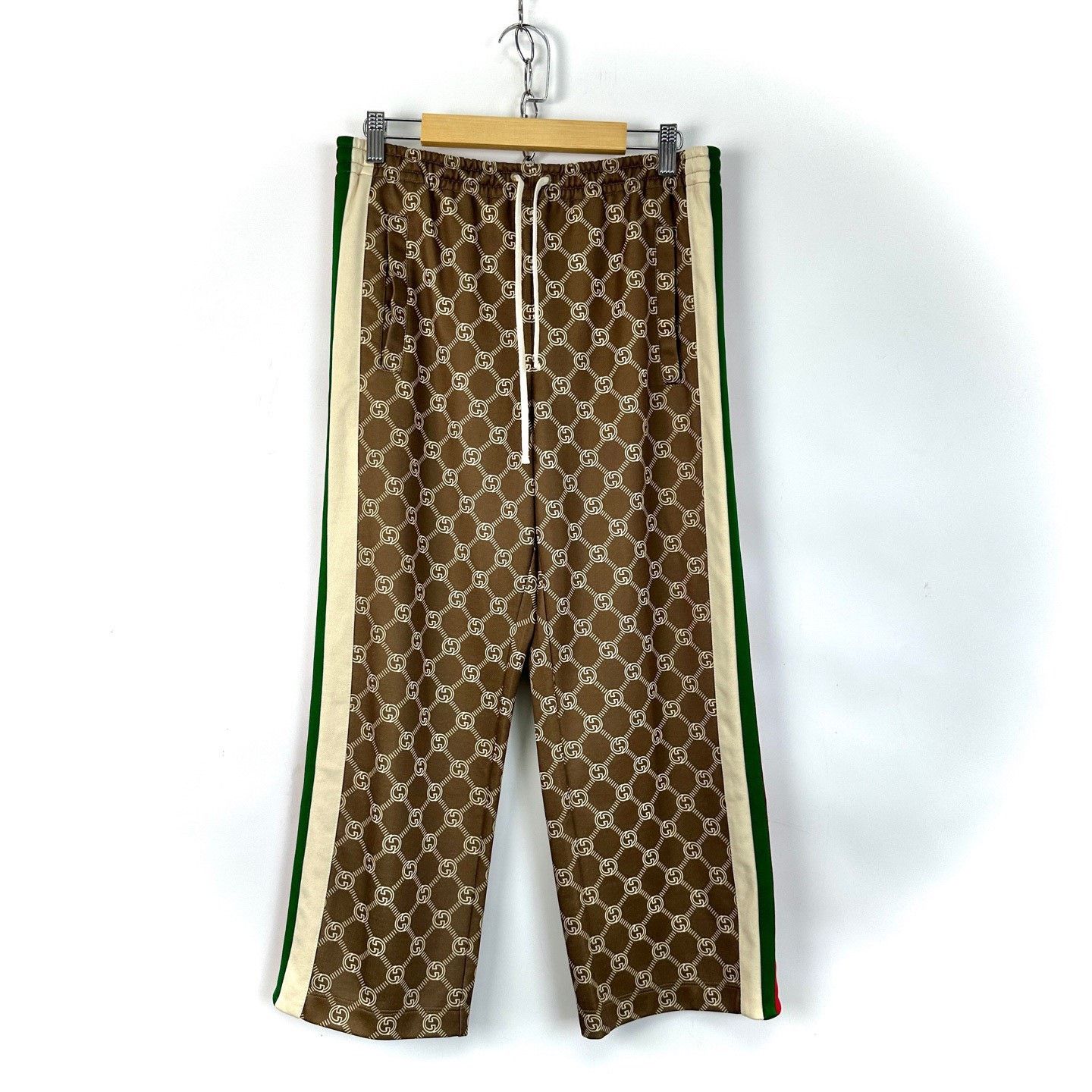 Gucci Gucci GG Monogram Drawstring Knit Wide-Leg Pants XS Size 34" / US 12 / IT 48 - 1 Thumbnail