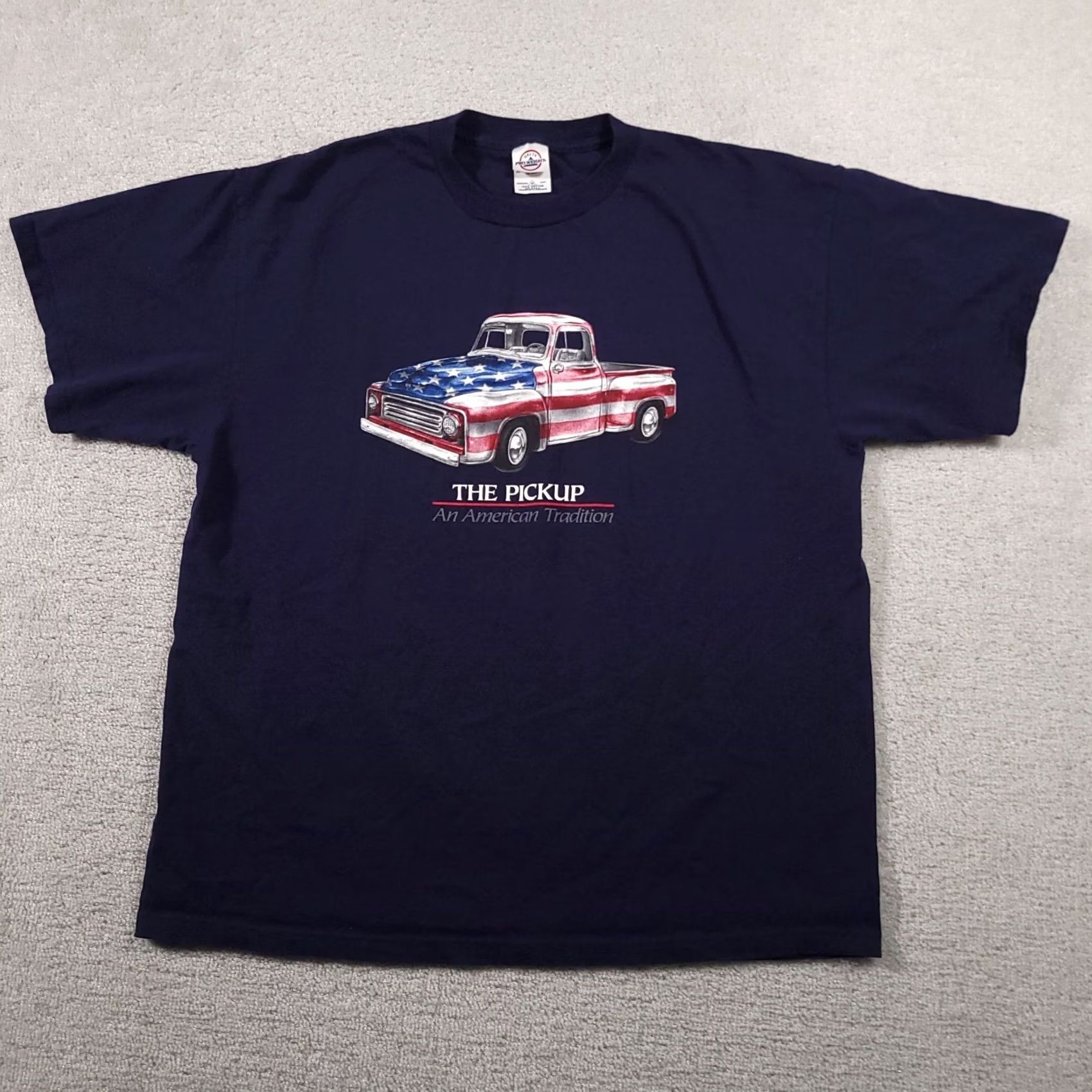 Delta VINTAGE Pickup Truck Shirt Mens XL Blue Short Sleeve American Tradition USA Dad Tee Size US XL / EU 56 / 4 - 2 Thumbnail