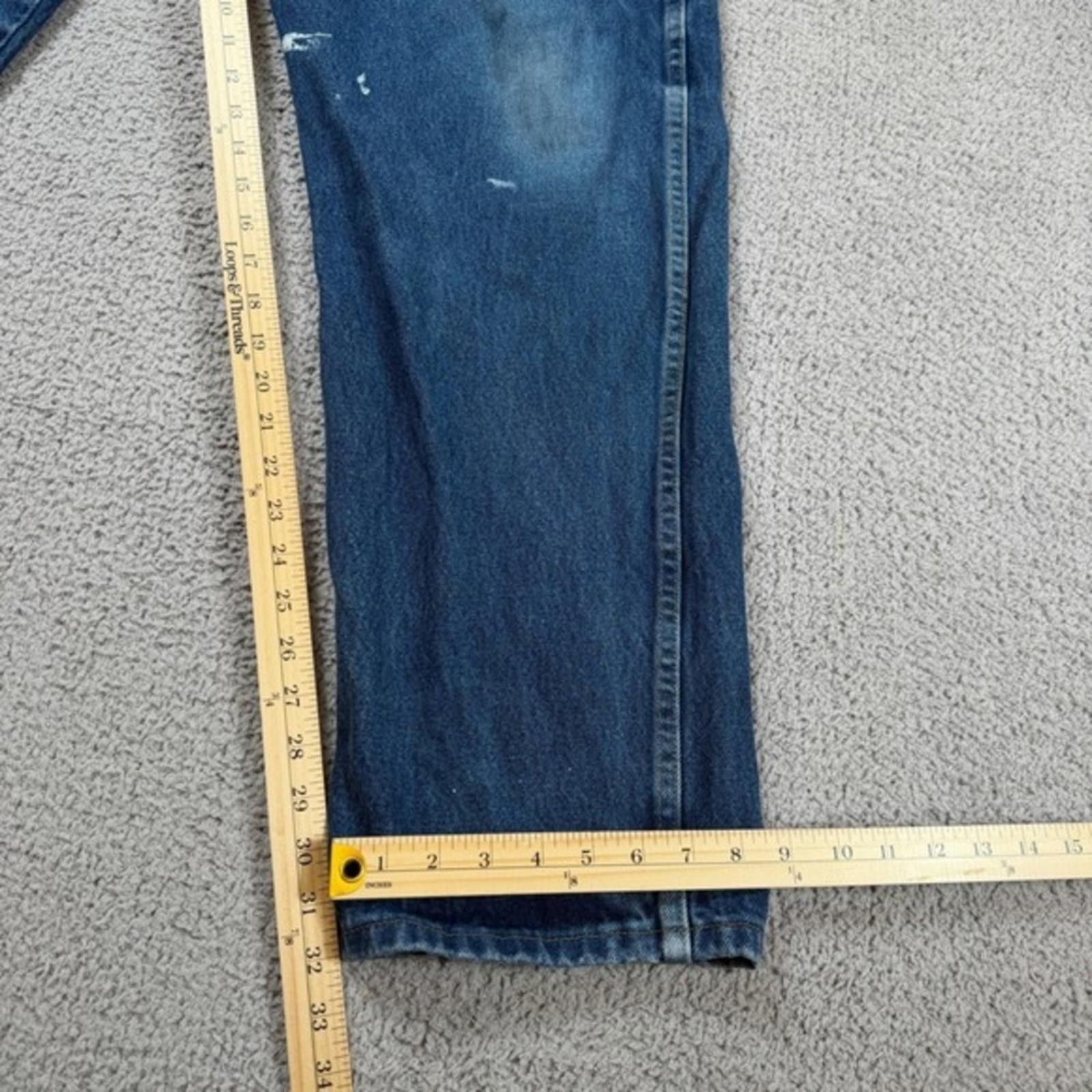 Rustler Rustler Workwear Jeans Mens 46x32 Distressed Faded Carpenter Size US 44 / EU 60 - 3 Thumbnail