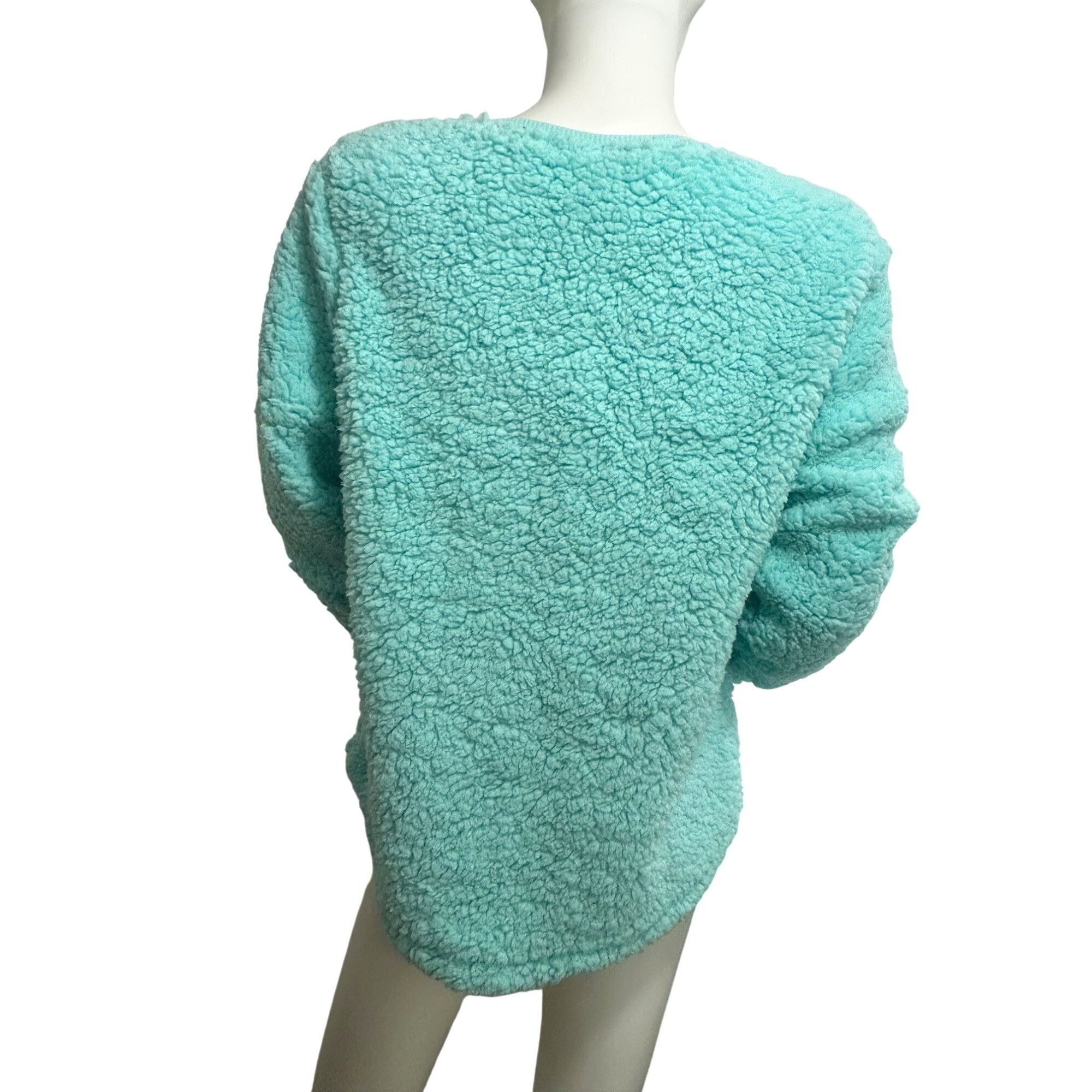 Other So Intimates Women’s Sweatshirt Blue Green M Sherpa Soft Coz Size M / US 6-8 / IT 42-44 - 3 Thumbnail