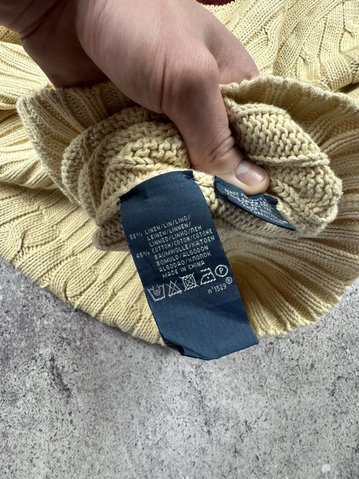 Polo Ralph Lauren Vintage Polo Ralph Lauren cable knit Cricket Sweater linen Size US XXL / EU 58 / 5 - 6 Thumbnail