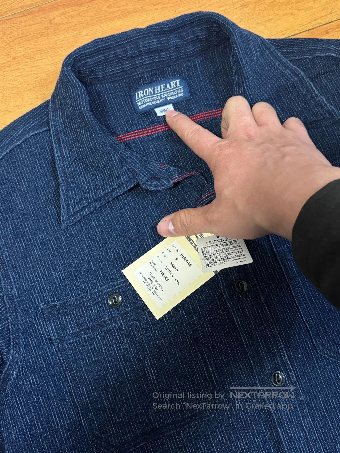 Iron Heart Iron Heart Blue Dyed Shirt. Size US S / EU 44-46 / 1 - 4 Thumbnail
