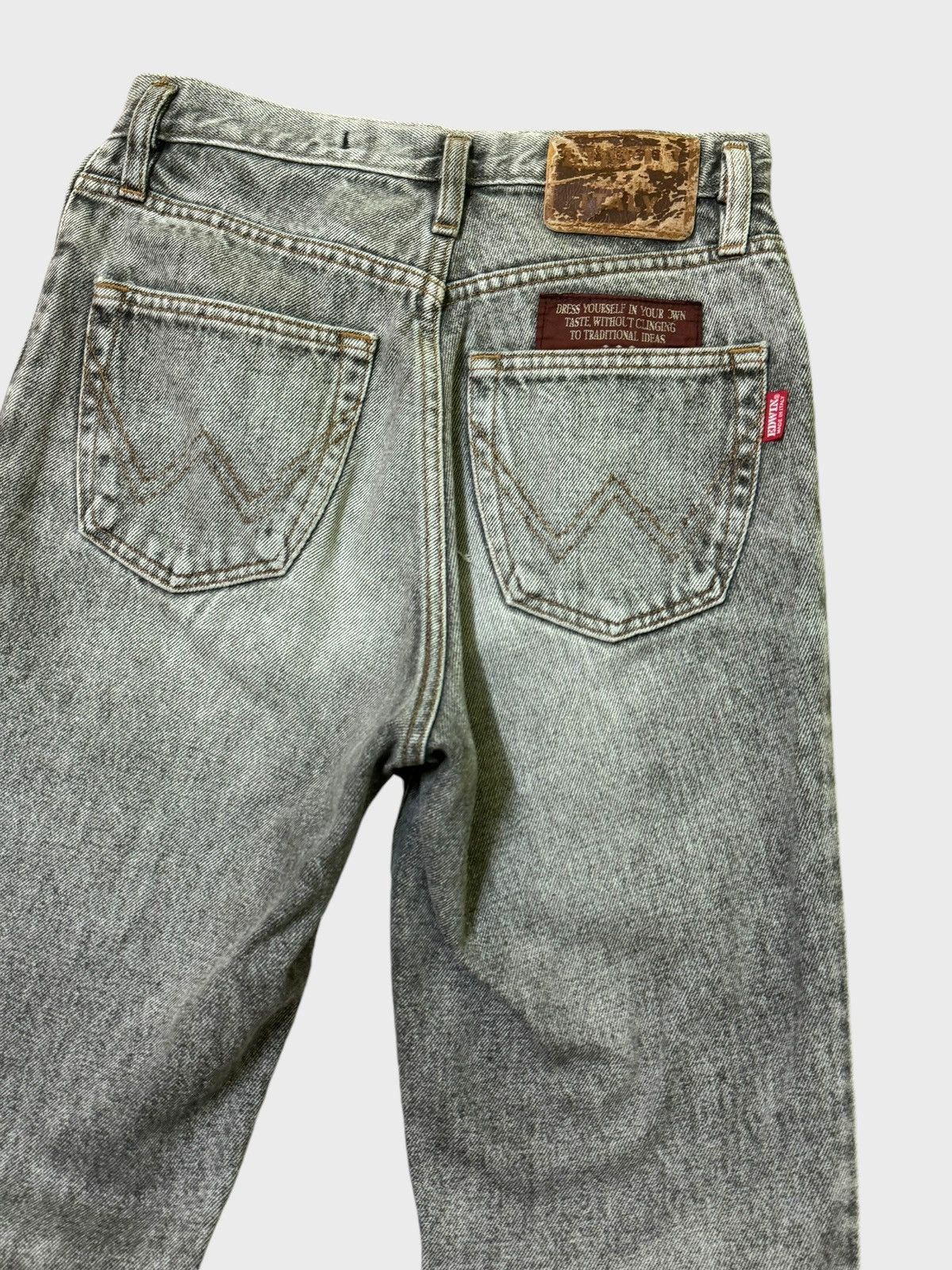 Edwin × Hysteric Glamour × If Six Was Nine VINTAGE EDWIN ITALY DISTRESSED JEANS RARE Size US 27 - 13 Thumbnail