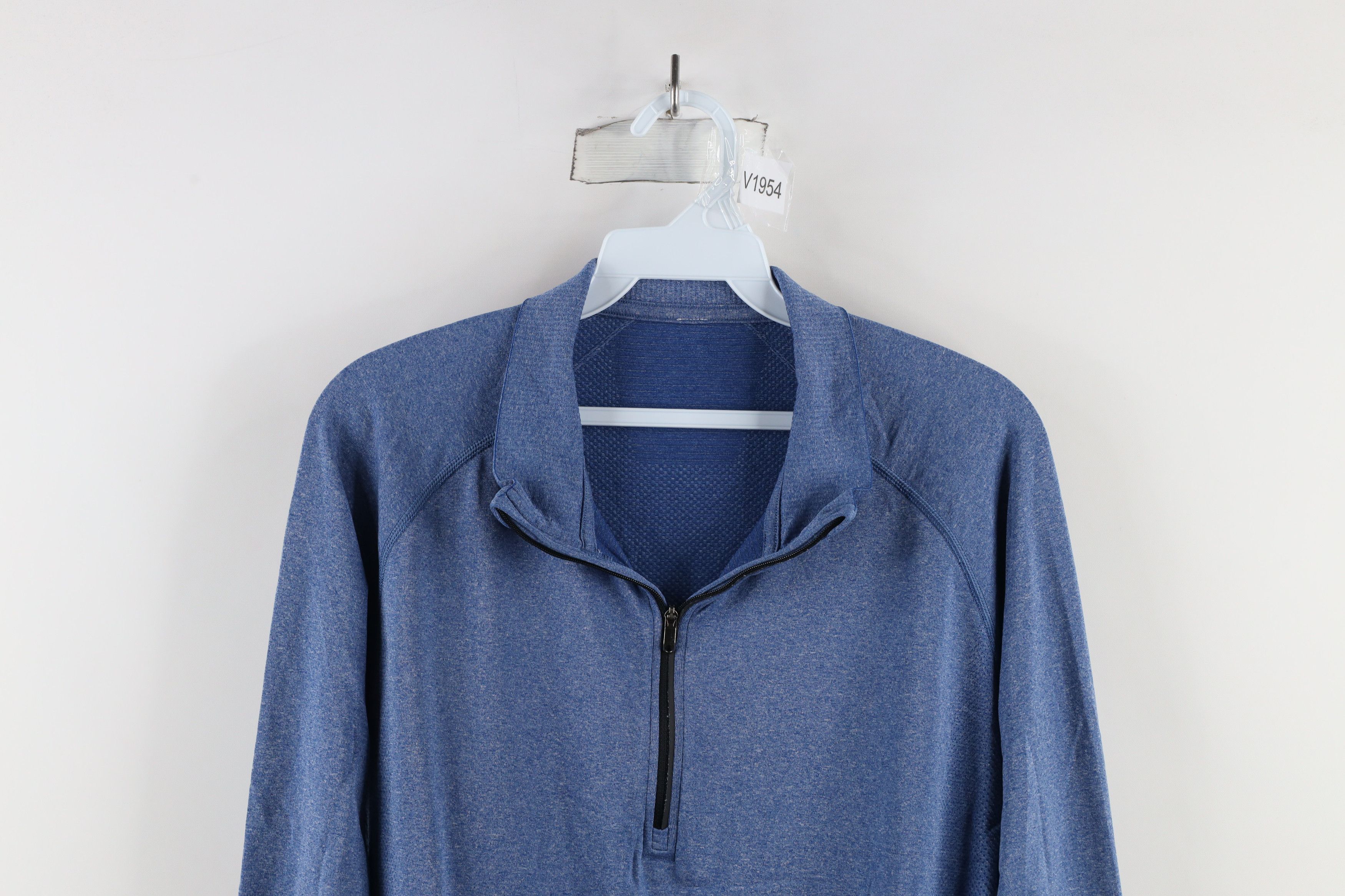 Lululemon × Vintage Lululemon Vent Tech Knit Half Zip Pullover Top Shirt Blue Size US M / EU 48-50 / 2 - 2 Thumbnail