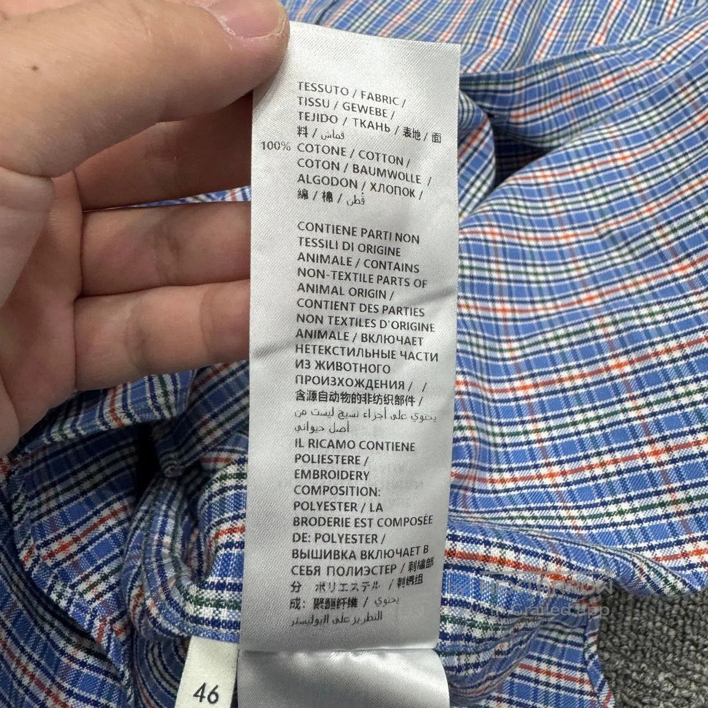 Gucci Blue Checkered Long Sleeve Button-Up Shirt. Size US S / EU 44-46 / 1 - 5 Thumbnail
