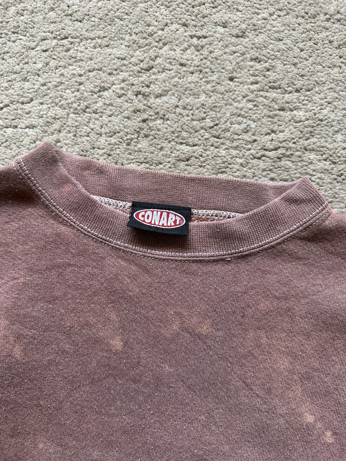 Vintage 1990s Vintage Conart Logo Bleach Sweatshirt Size US XL / EU 56 / 4 - 7 Thumbnail