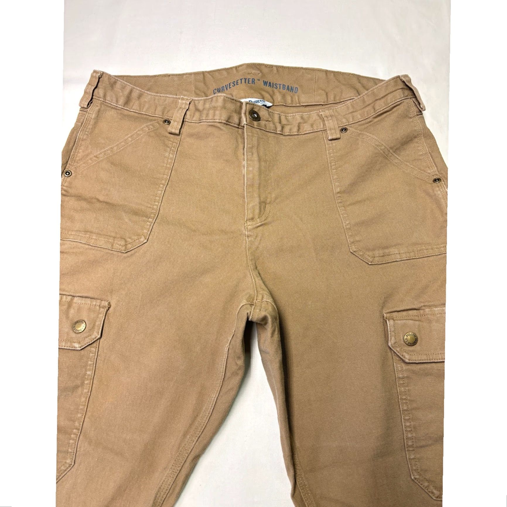 Duluth Trading Company Duluth Trading Co Cargo Pants Women Tan Beige W36x27 Curvesetter Waistband Pockets Stretch Workwear Casual Size 25" / US 0 / IT 36 - 2 Thumbnail