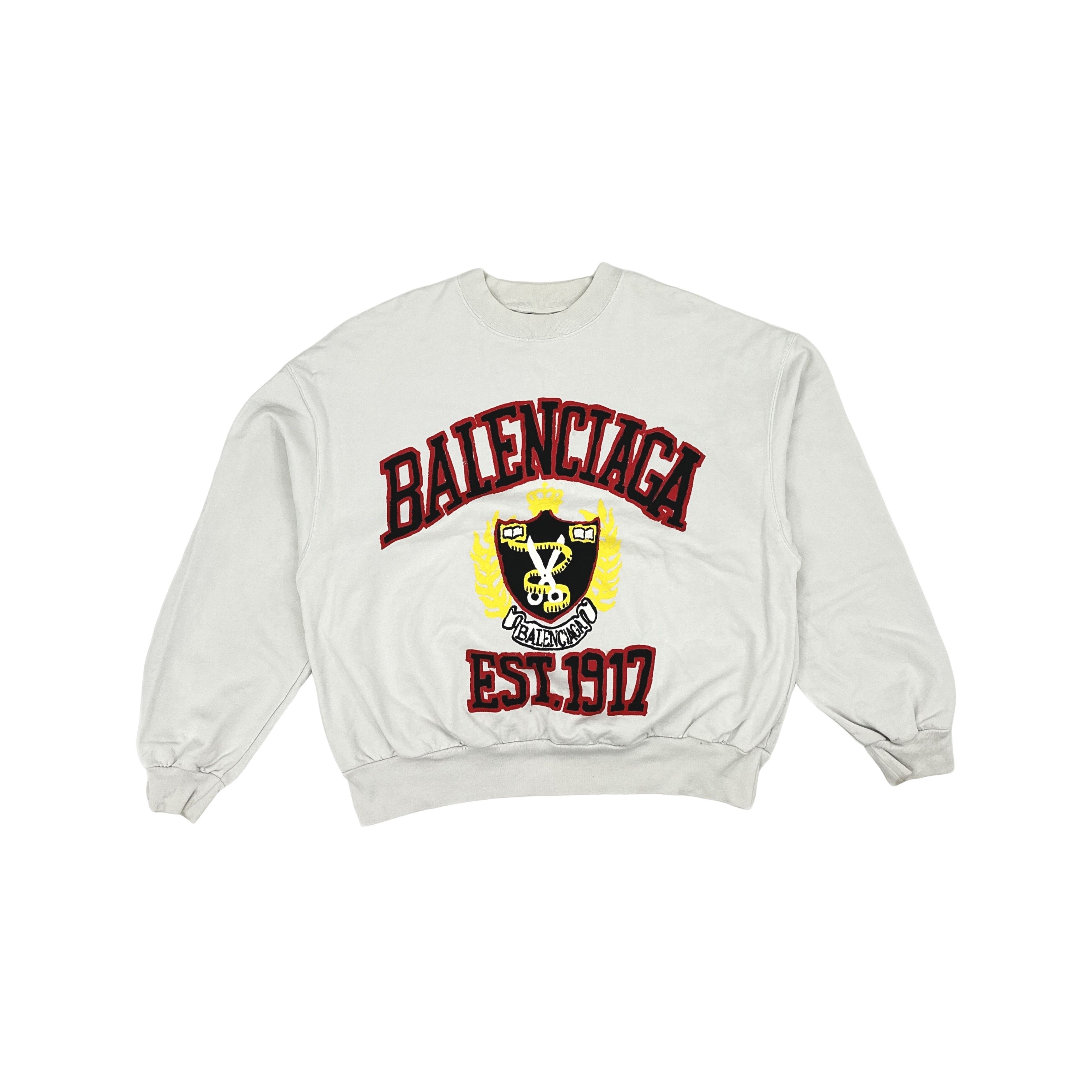 Balenciaga Balenciaga SS23 Collegiate Logo Sweatshirt S Size S / US 4 / IT 40 - 1 Thumbnail