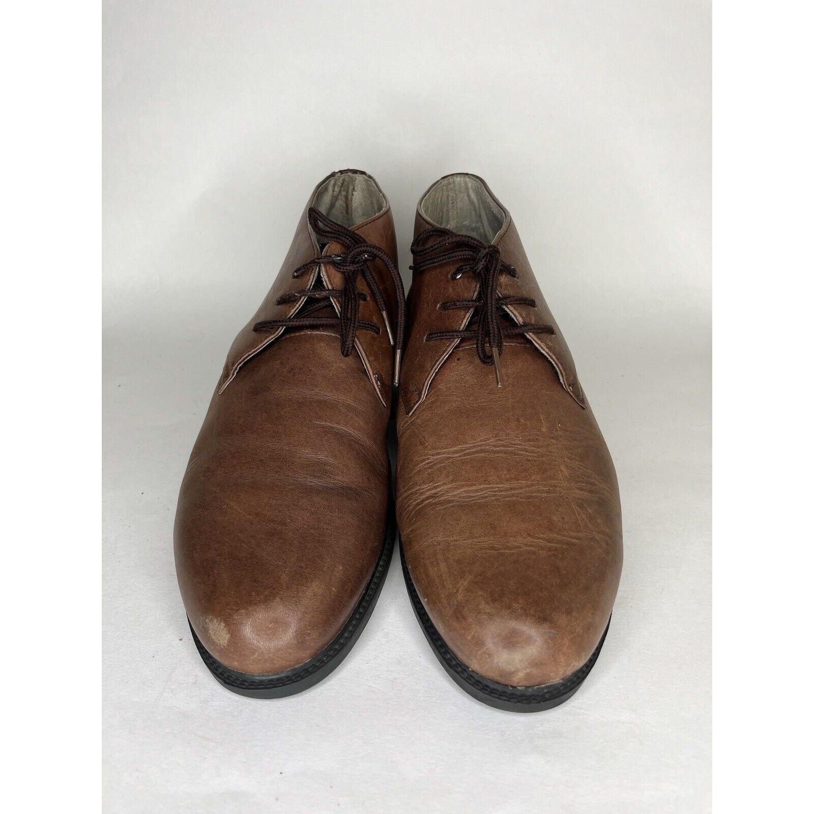 Other Rhea Chukka Brown Leather Lace Up Casual Desert Ankle Boots Size US 10.5 / EU 43-44 - 15 Thumbnail