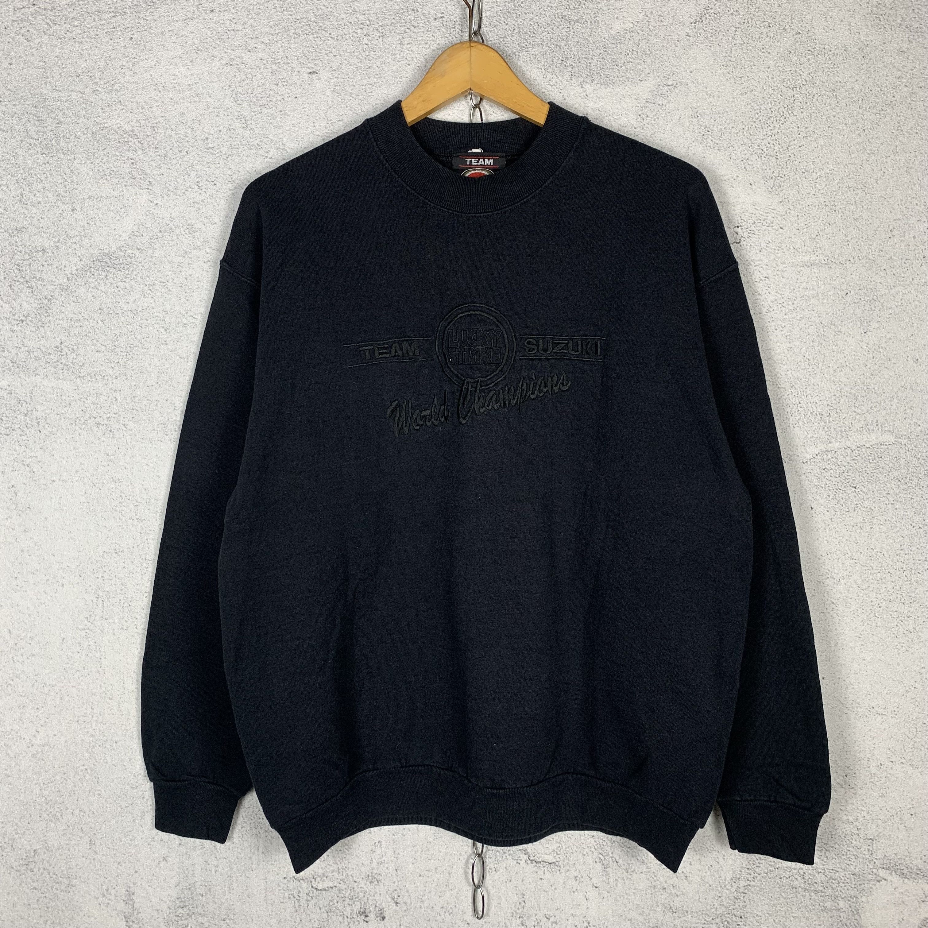 Gear for Sports Vintage Suzuki Racing Team Lucky Strike Sweatshirt Crewneck Size US M / EU 48-50 / 2 - 1 Thumbnail