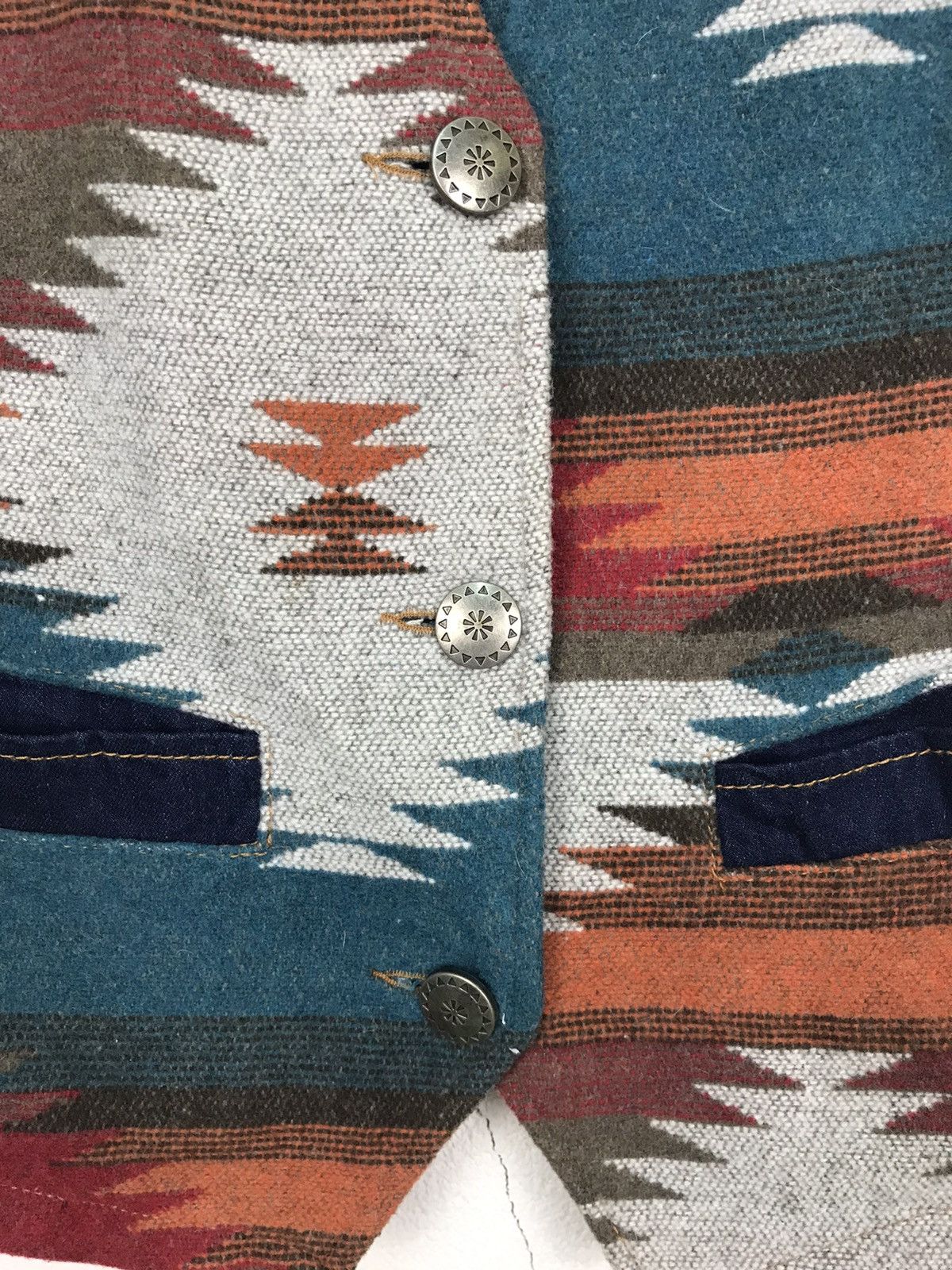 Japanese Brand × Nautica Vintage TITICACA Jacquard Mexican Rug Denim Concho Native Size S / US 4 / IT 40 - 6 Thumbnail