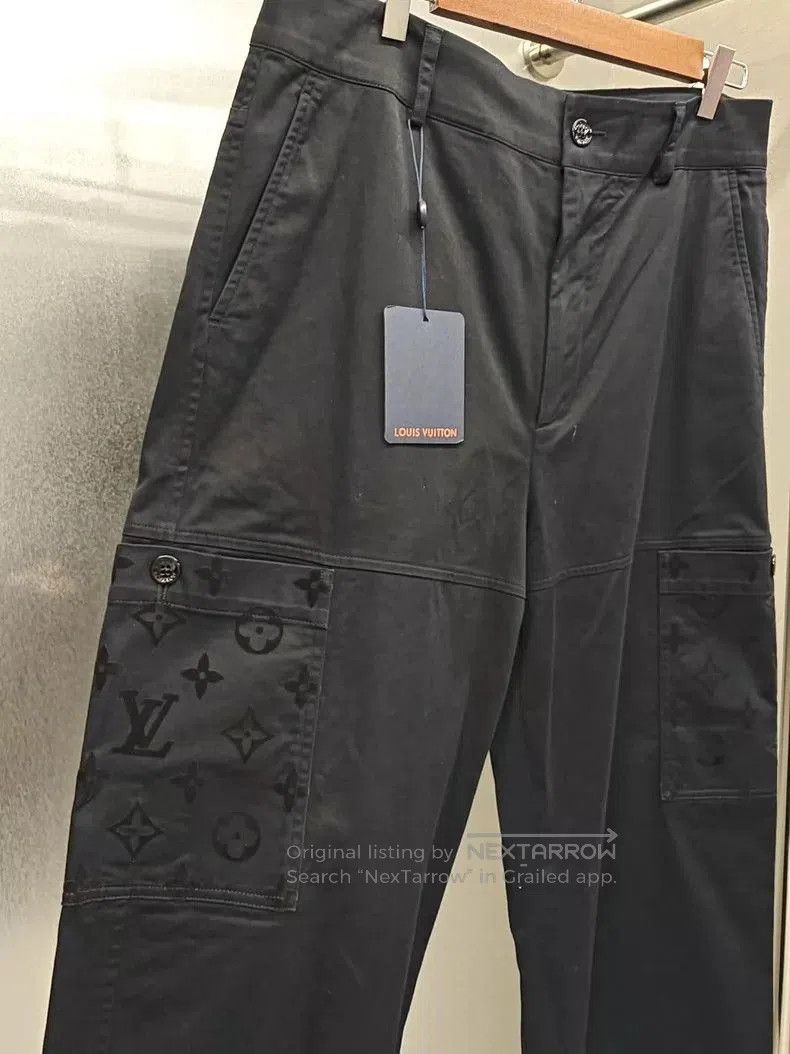 Louis Vuitton LV Black Flocked Casual Pants. Size US 34 / EU 50 - 4 Thumbnail