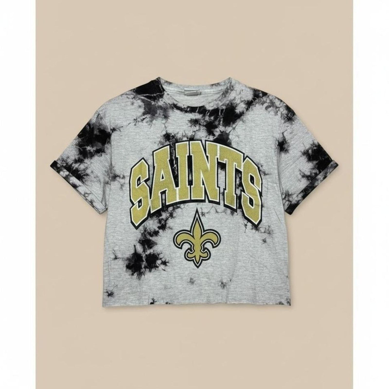 NFL Saints Vintage Tubular Tie-Dye Crop Tee Size M NWT Size M / US 6-8 / IT 42-44 - 1 Thumbnail