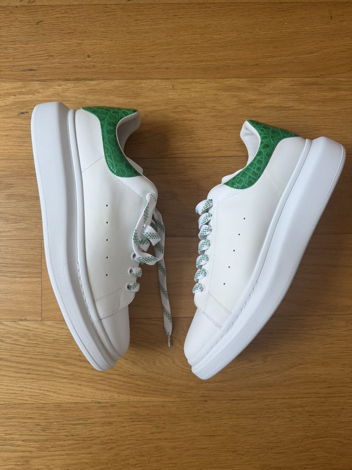 Alexander McQueen Alexander McQueen Green Snakeskin Sneaker Size US 15 / EU 48 - 4 Thumbnail