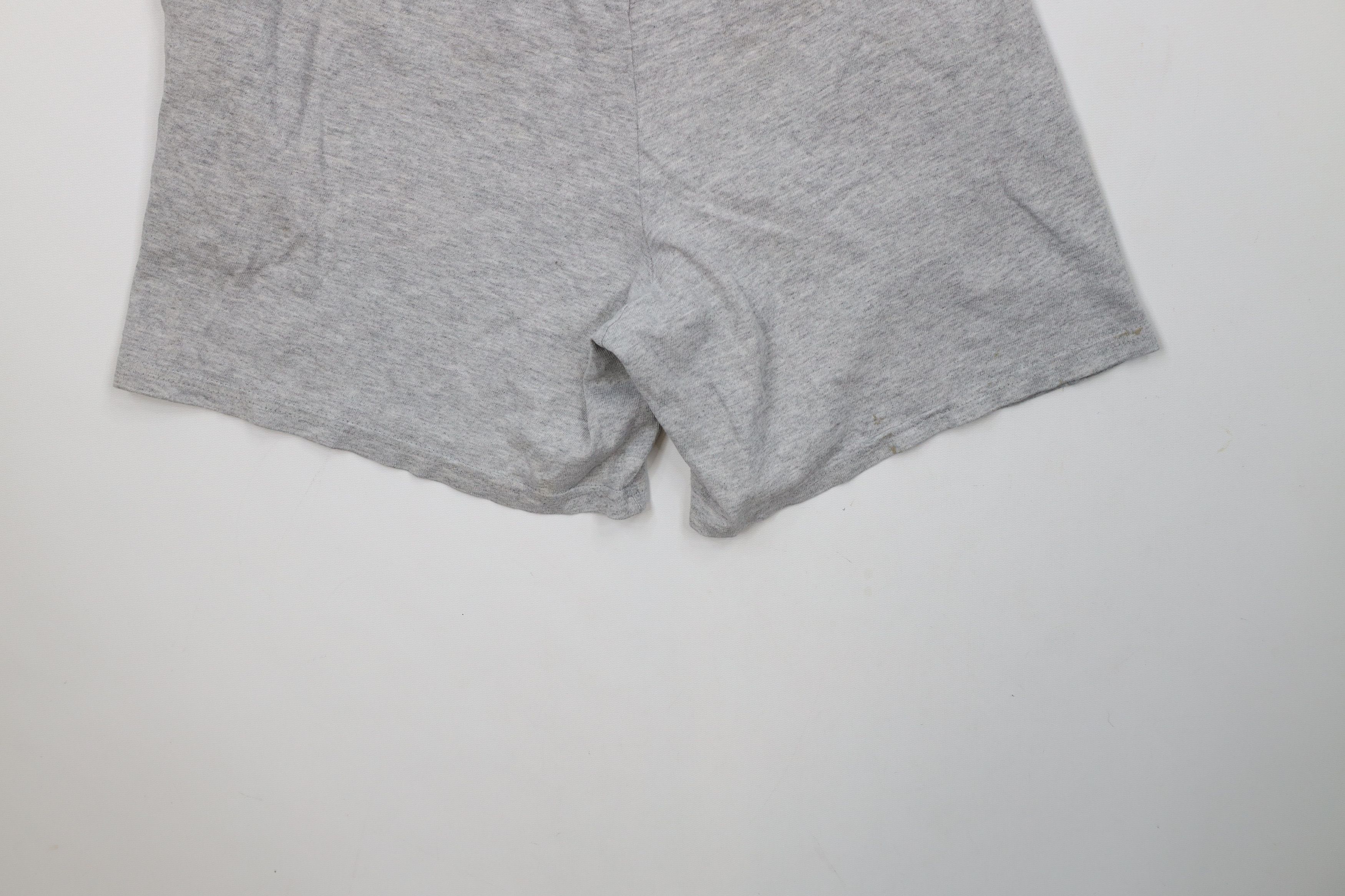 Nike × Vintage Vintage 90s Nike Travis Scott Mini Swoosh Shorts Gray USA Size US 32 / EU 48 - 13 Thumbnail