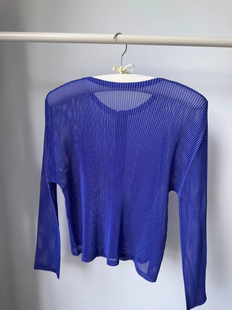 Issey Miyake Issey Miyake size:3 Blue tatami see-through cardigan Size XS / US 0-2 / IT 36-38 - 3 Thumbnail