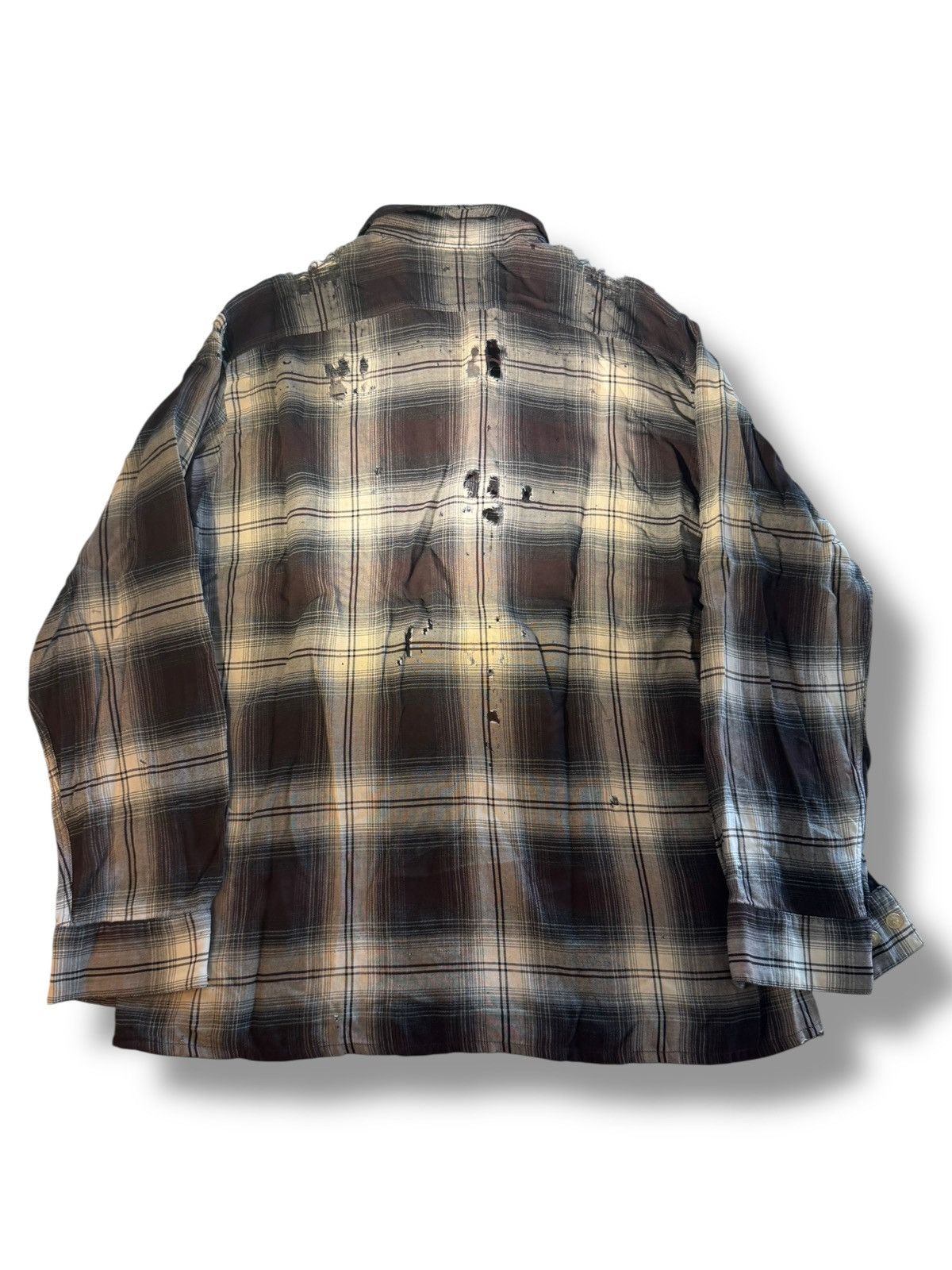 Other *RARE* VINTAGE 70s 80s RAYON COTTON FLANNEL SHIRT THRASHED Size US L / EU 52-54 / 3 - 13 Thumbnail