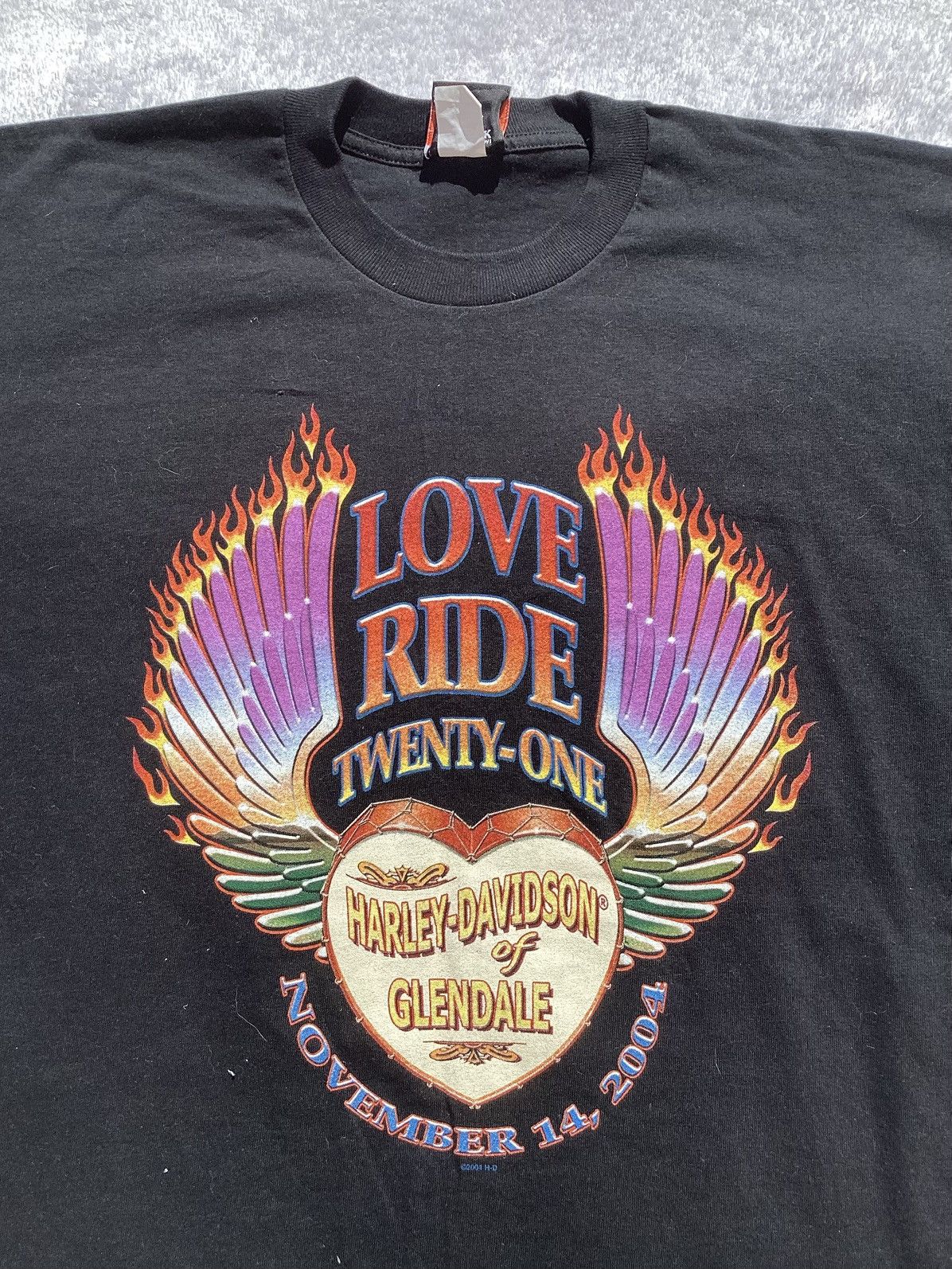 Harley Davidson × Vintage Vintage 2004 Harley Davidson of Glendale love ride T-shirt Size US L / EU 52-54 / 3 - 2 Thumbnail