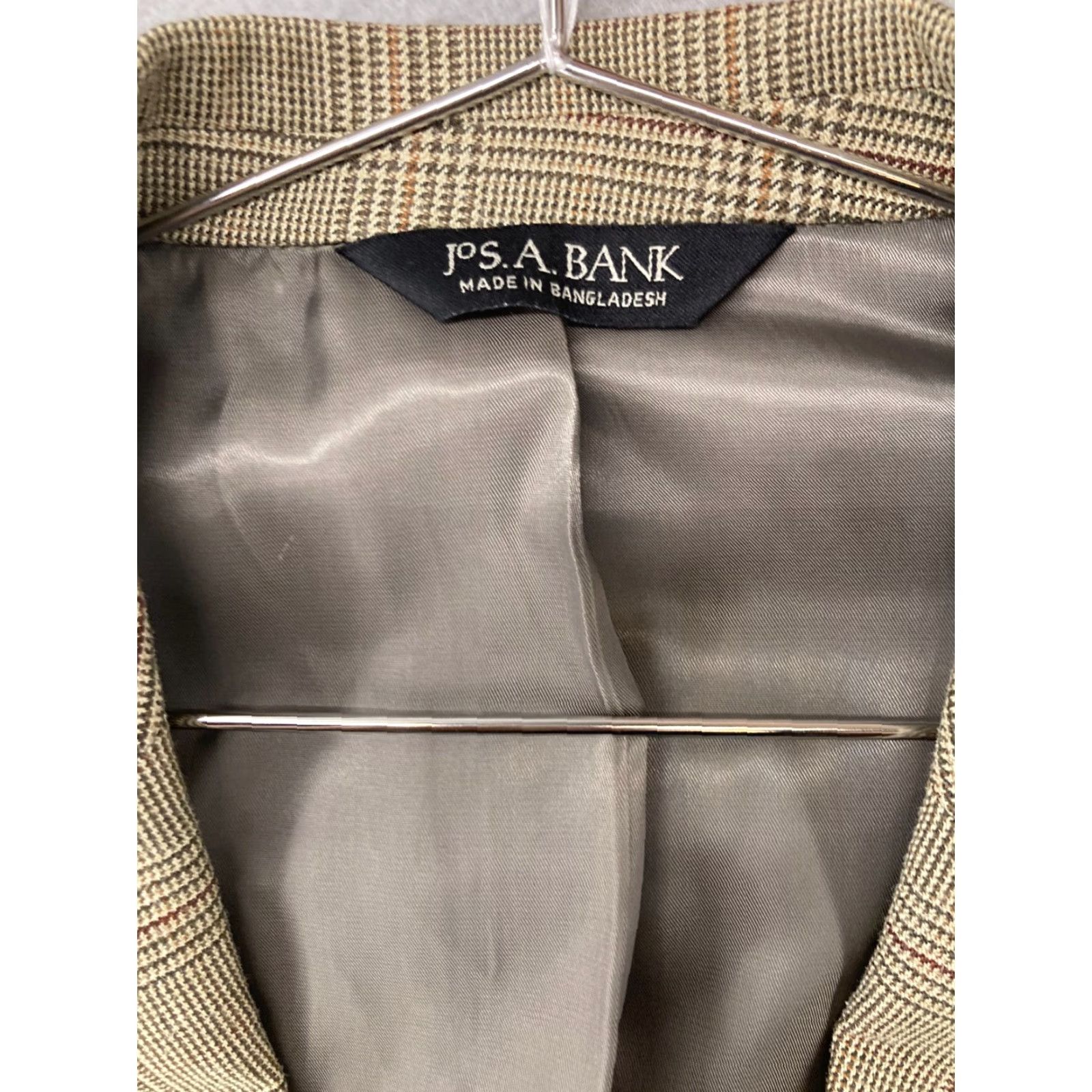 Jos. A. Bank Jos. A. Bank Suit Jacket Mens 42 R Wool Silk Blend Glen Check Jacket Single-Breasted 2-Button Notch Mens 42 R Multicolor Size 42R - 5 Thumbnail