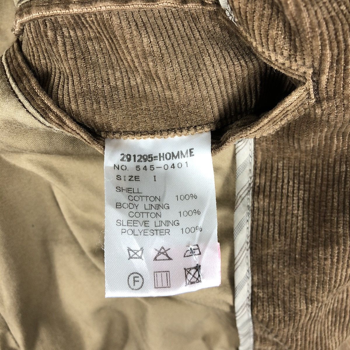 Japanese Brand 291295 Homme Japanese Corduroy Blazer Jacket Size US S / EU 44-46 / 1 - 9 Thumbnail