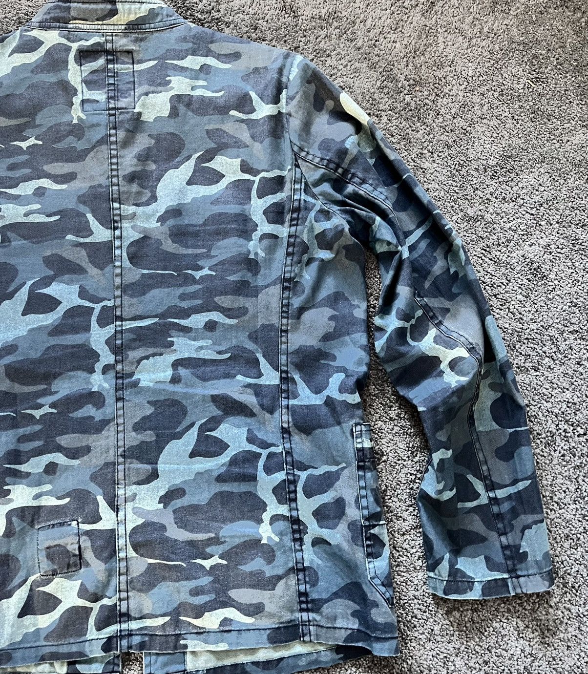 DENHAM Denham mens blue camo shirt/jacket chore Size US M / EU 48-50 / 2 - 3 Thumbnail