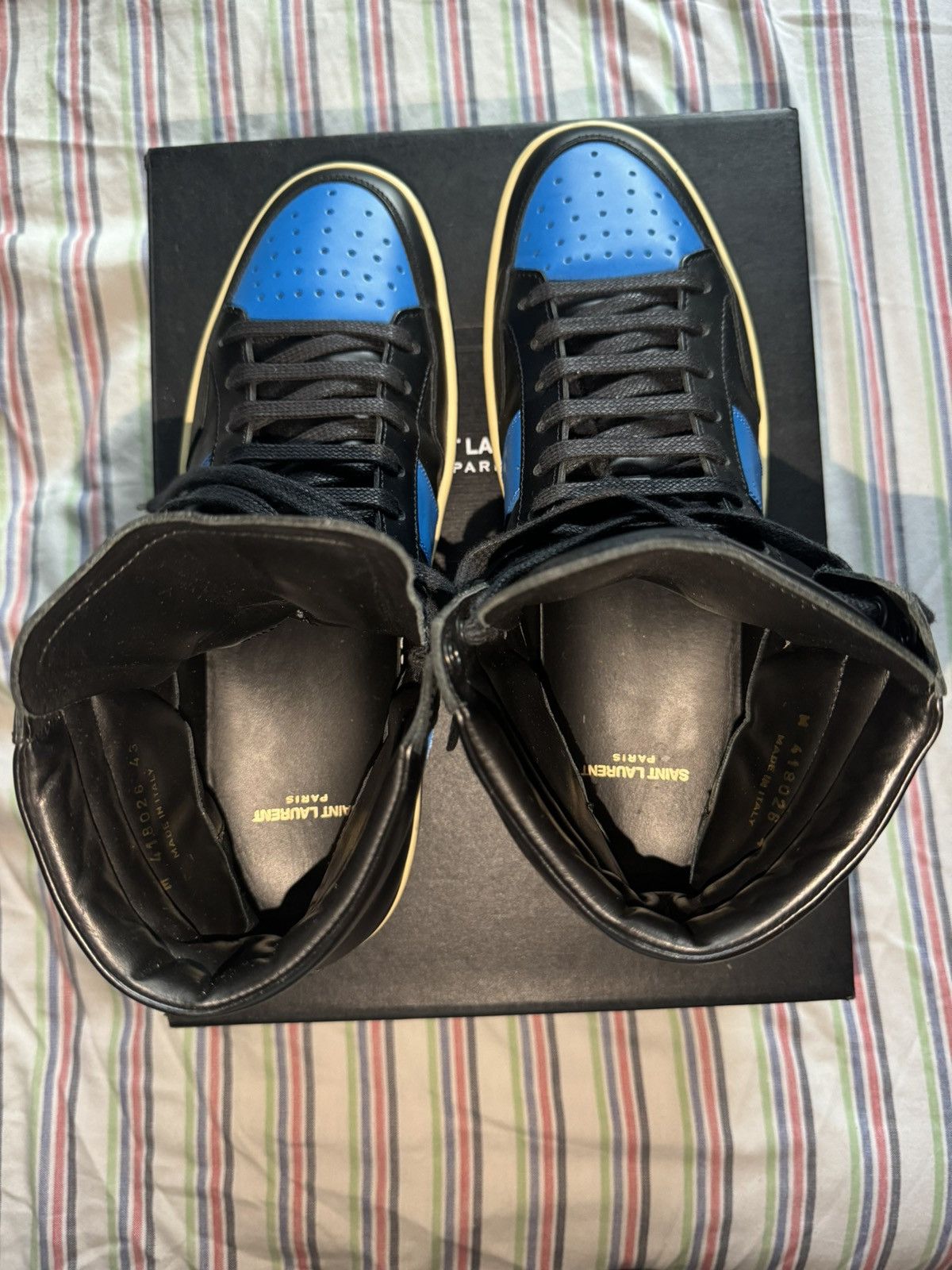 Saint Laurent Paris Saint Laurent High Top Sneakers Size US 9.5 / EU 42-43 - 10 Thumbnail