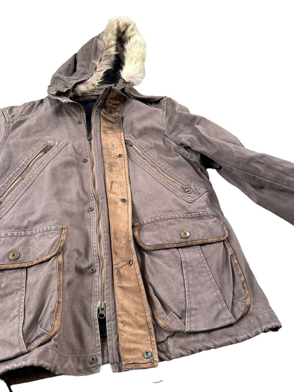Japanese Brand × PPFM 2000 PPFM Fur Combat Parka Jacket Size US L / EU 52-54 / 3 - 10 Thumbnail