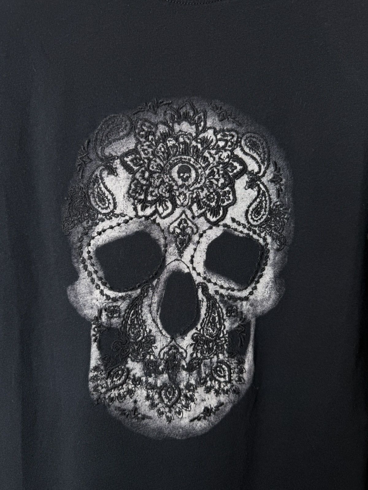 The Kooples Rare! Vintage The Kooples Skull Embroidered Logo T Shirt Size US M / EU 48-50 / 2 - 2 Thumbnail