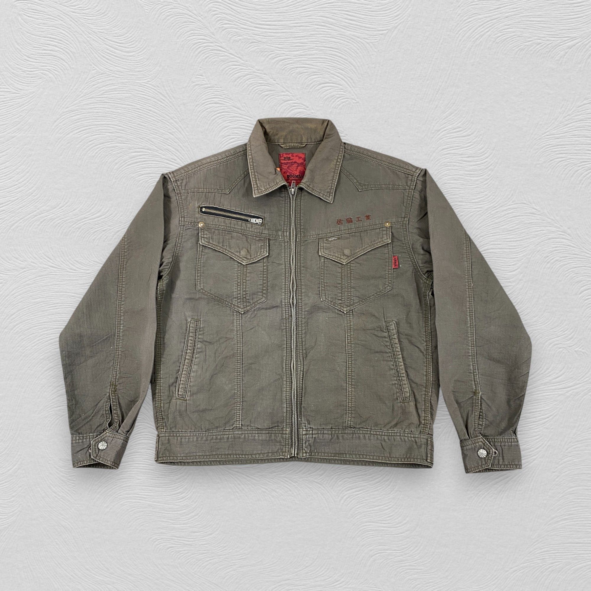 Japanese Brand Vintage Dogman Work Jacket- J524 Size US L / EU 52-54 / 3 - 1 Thumbnail