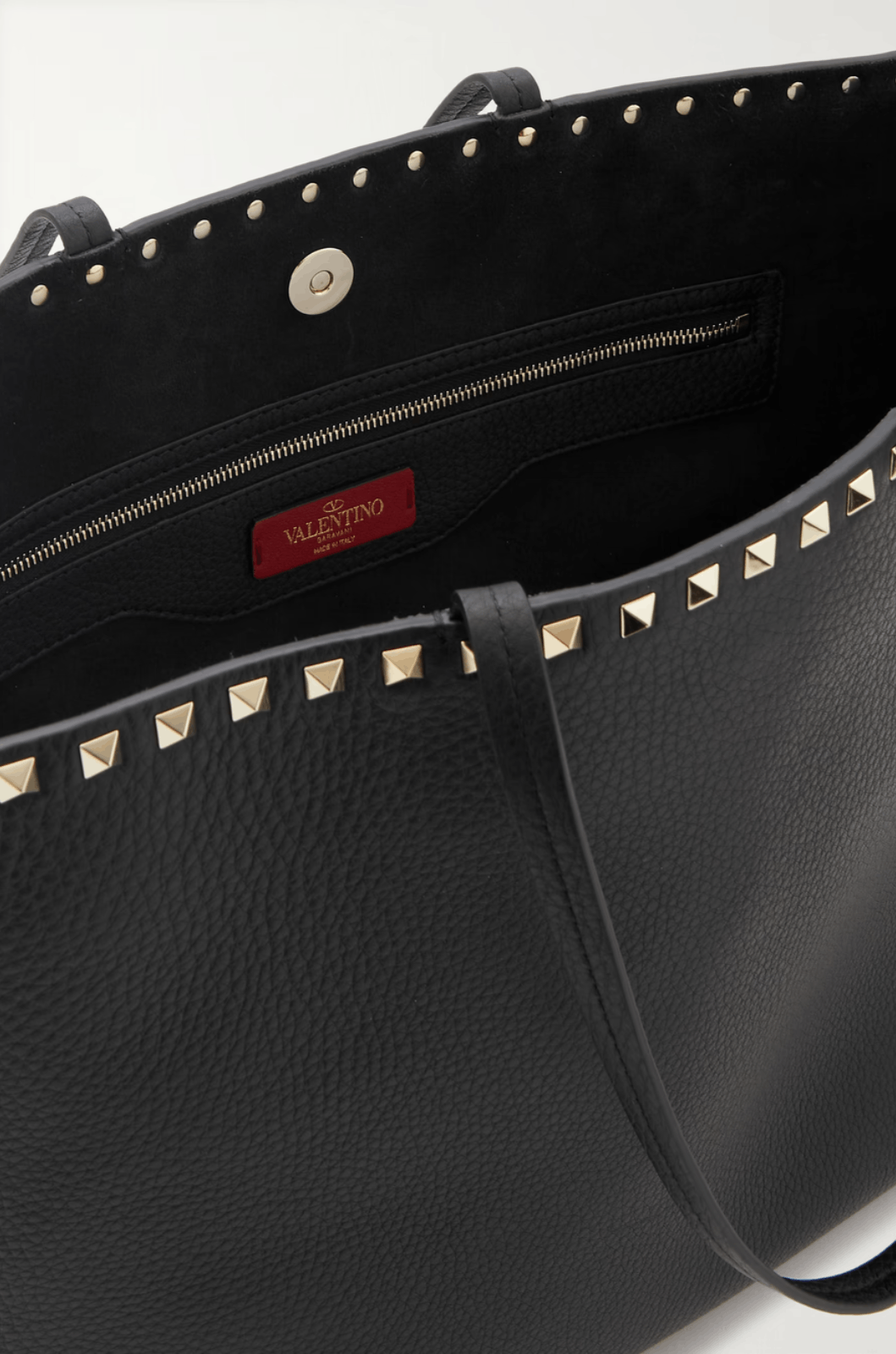 Valentino Valentino Garavani Rockstud Leather Gold Tote Shoulder Bag Size ONE SIZE - 15 Thumbnail