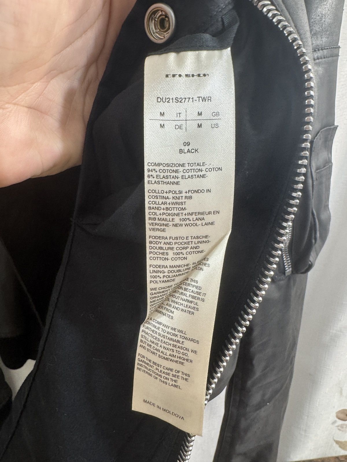 Rick Owens Drkshdw Rick owens DRKSHDW Waxed Bomber Size US M / EU 48-50 / 2 - 8 Thumbnail