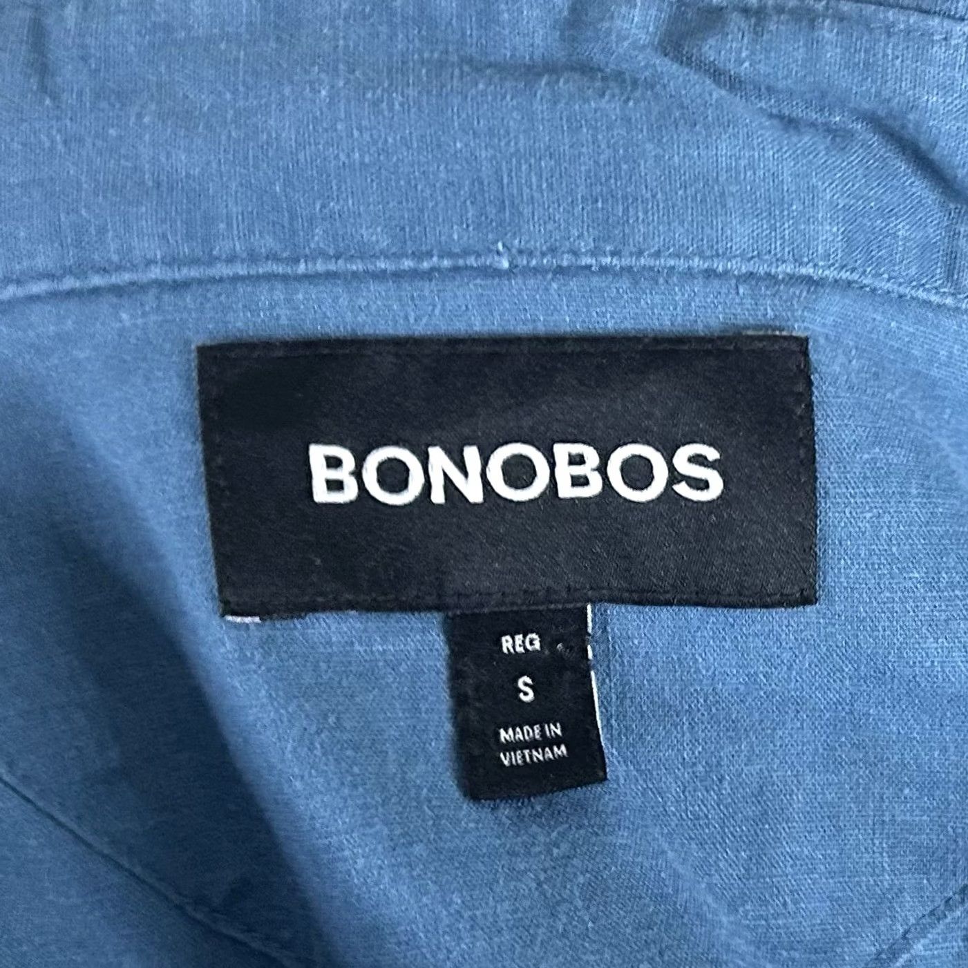 Bonobos Bonobos Shirt Short Sleeve Linen Blend Blue Casual Button Front Mens XS S Size US S / EU 44-46 / 1 - 3 Thumbnail
