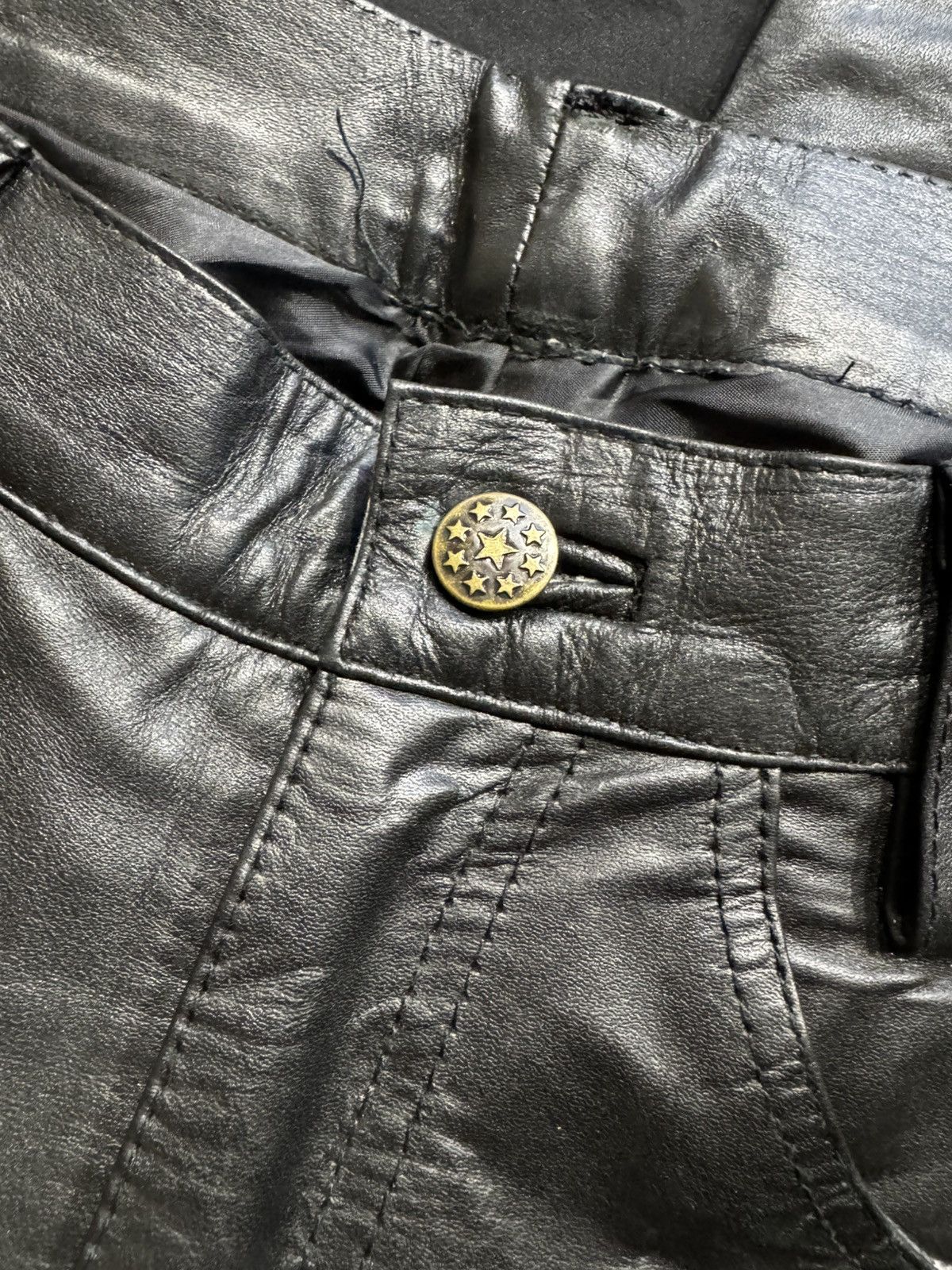 Other Custom Tailored Black leather Pants Size US 29 - 6 Thumbnail