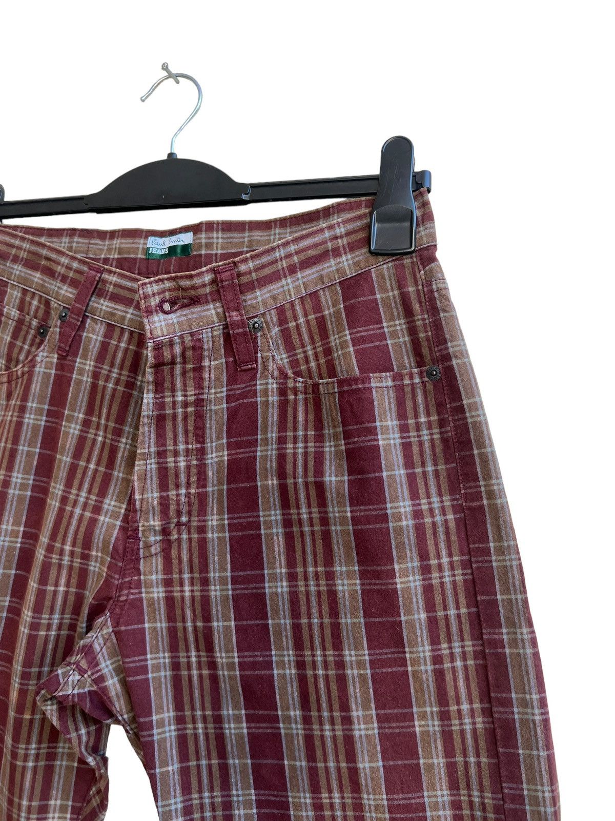 Paul Smith Vintage Paul Smith Jeans Made in Japan Waxed Plaid Pant Size US 29 - 9 Thumbnail