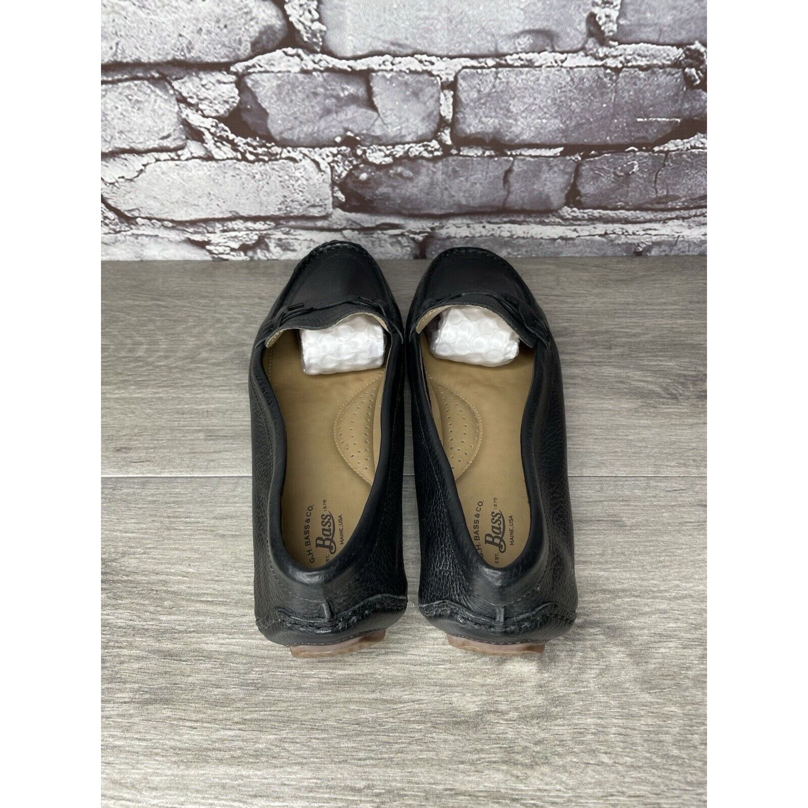 Bass G.H. Bass & Co. Bass Reese Black Leather Driving Loafers Wom Size US 9.5 / IT 39.5 - 14 Thumbnail