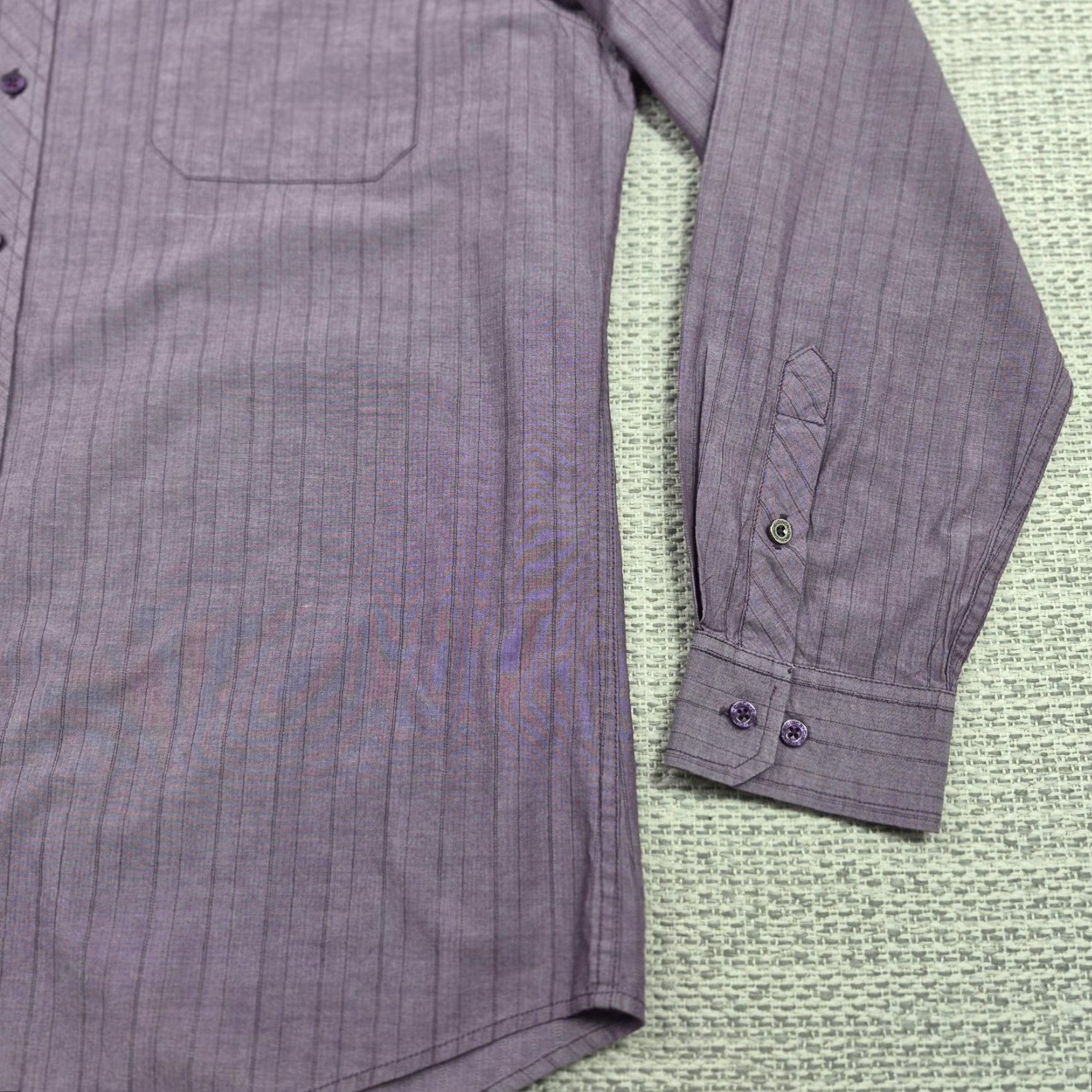 Vintage Cinch Button Up Shirt Mens XL Purple Striped Modern Fit Long Sleeve Western Size US XL / EU 56 / 4 - 2 Thumbnail