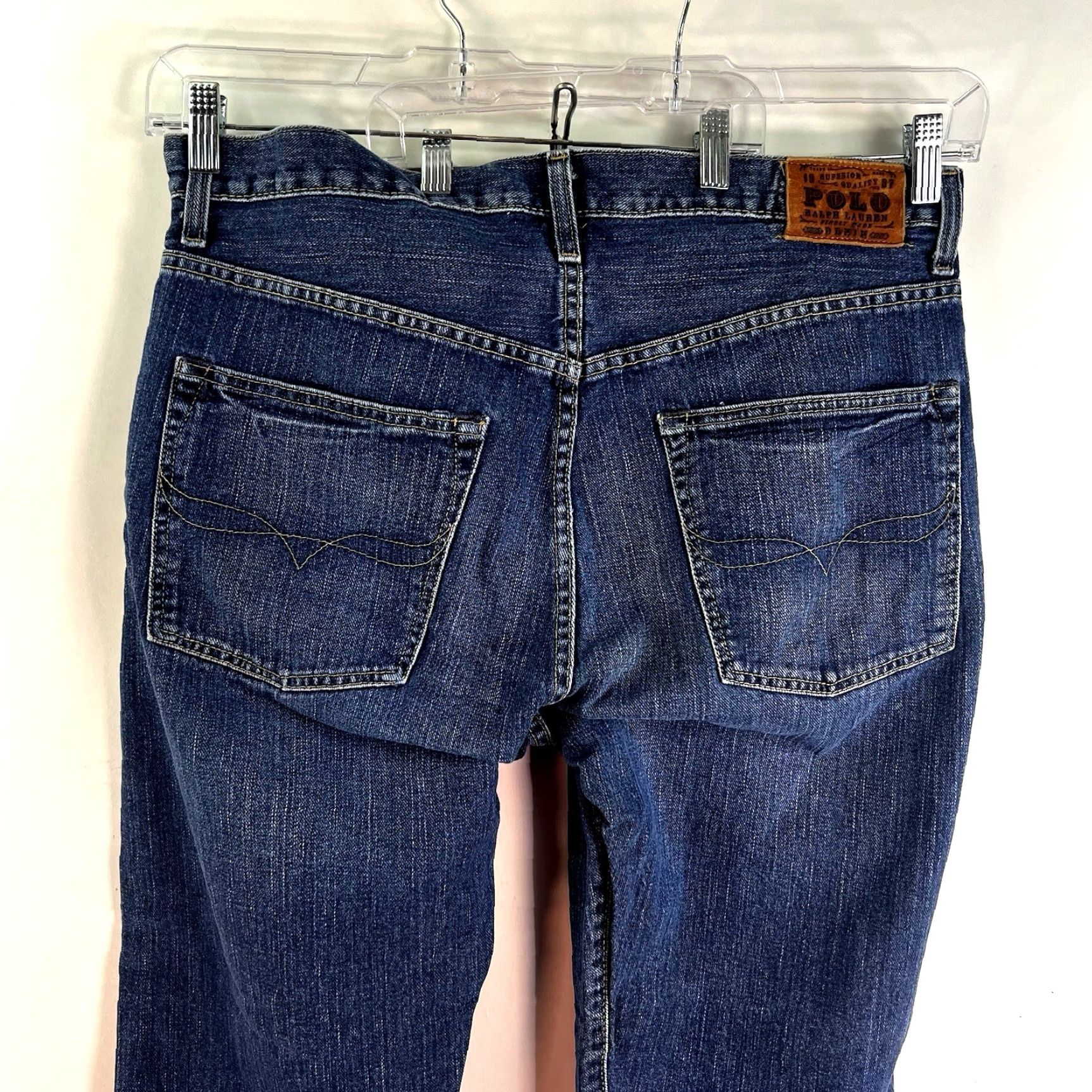 Polo Ralph Lauren VINTAGE Polo Ralph Lauren Jeans Men 34x30 Dark Wash Straight Fit 90s Logo Denim Size US S / EU 44-46 / 1 - 6 Thumbnail