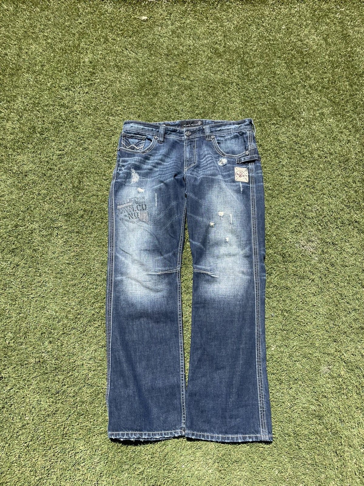 Affliction Vintage Affliction Copper Boot Cut Washed Blue Jeans Size 36 Size US 36 / EU 52 - 1 Thumbnail