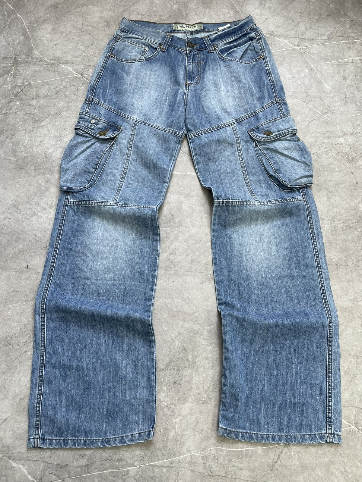 Tornado Mart baggy cargo denim distressed y2k pants tornado mart style Size US 31 - 2 Thumbnail