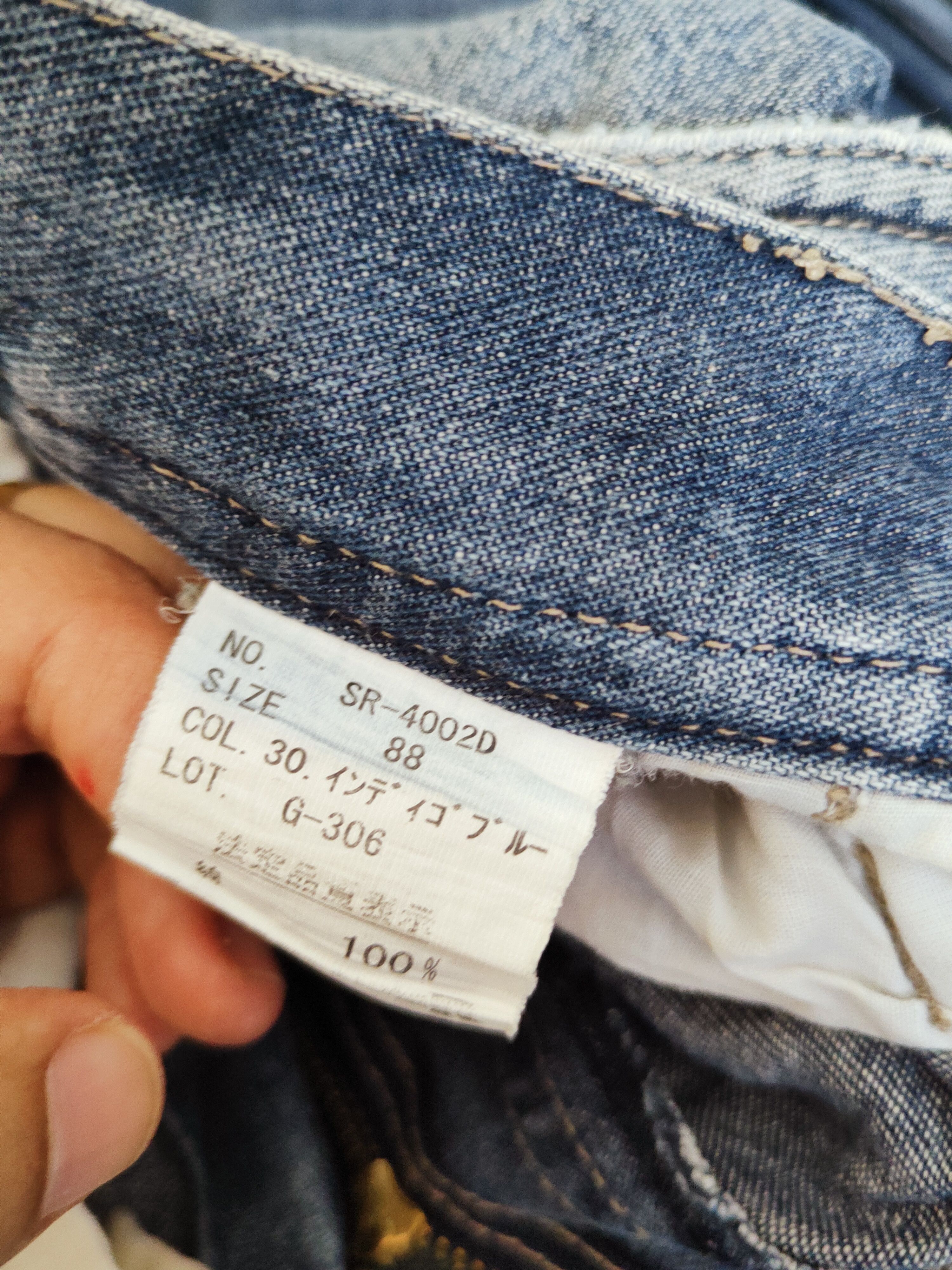Japanese Brand Evenriver Dark Blue Faded Distressed Ripped Jeans #W612 Size US 34 / EU 50 - 16 Thumbnail