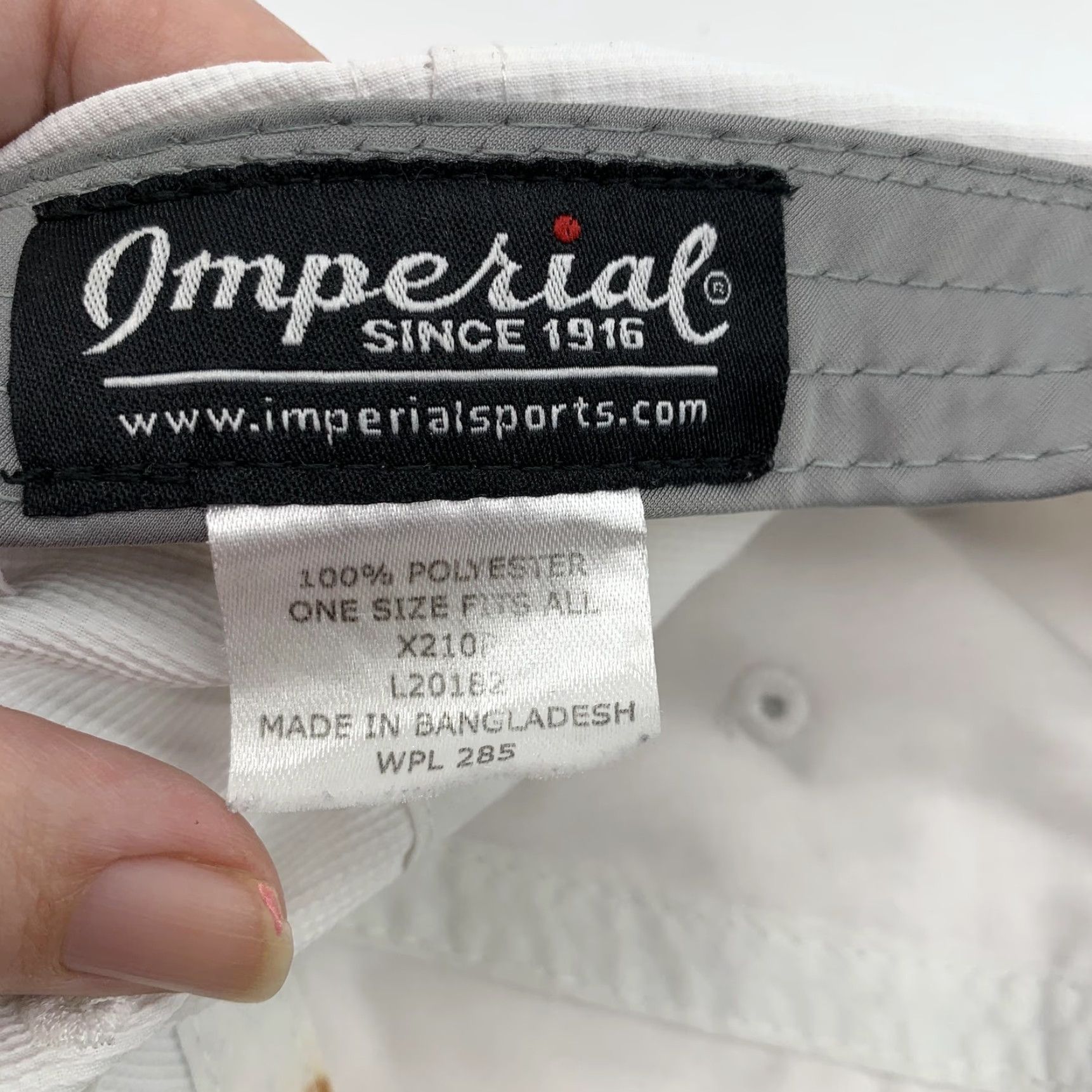 Imperial Imperial Hat Cap Strap Back Mens White Golf Logo 2019 MEMBER GUEST One Size Size ONE SIZE - 6 Thumbnail