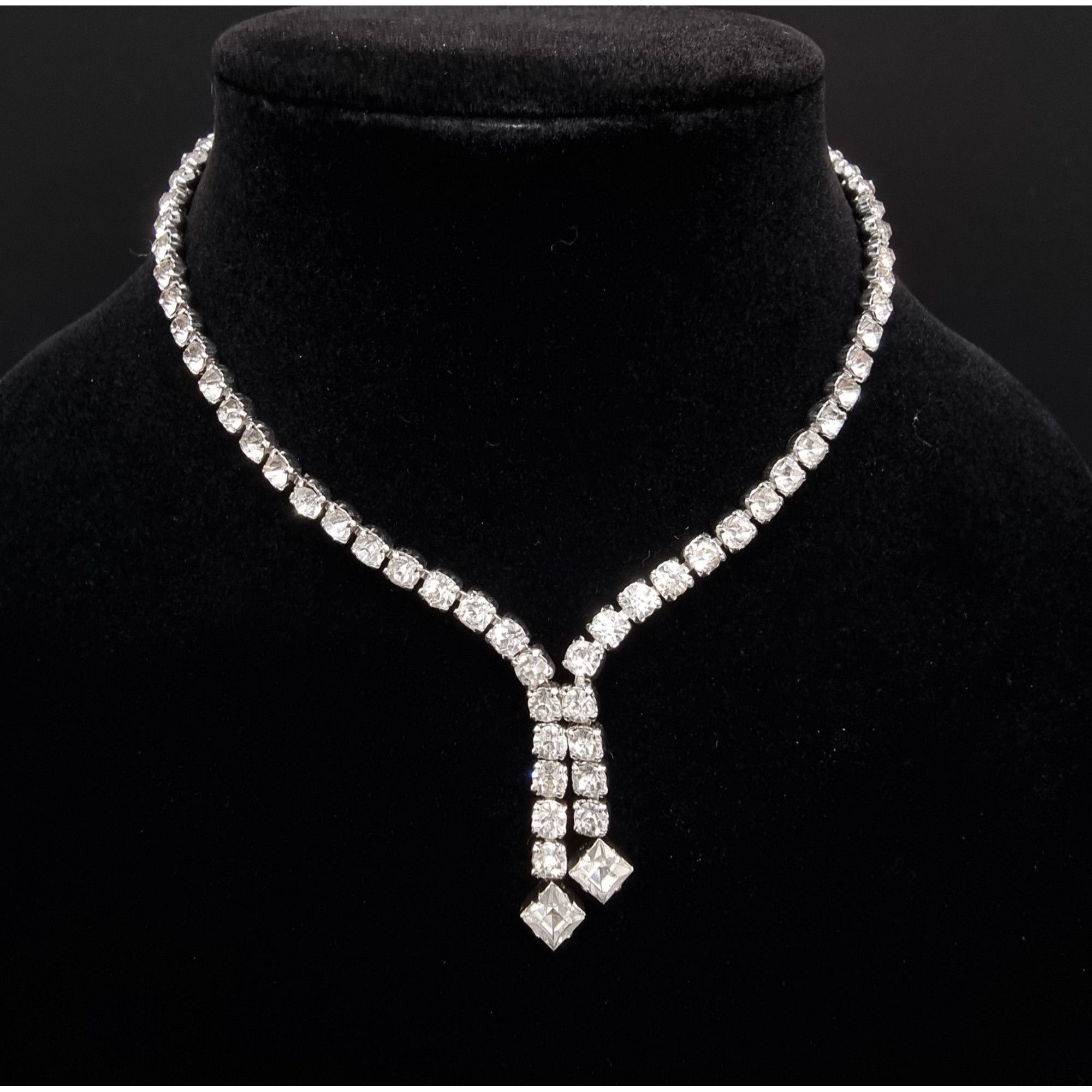 Vintage Vintage 1960's Rhinestone Y Necklace With Statement Drop Pen Size ONE SIZE - 1 Thumbnail